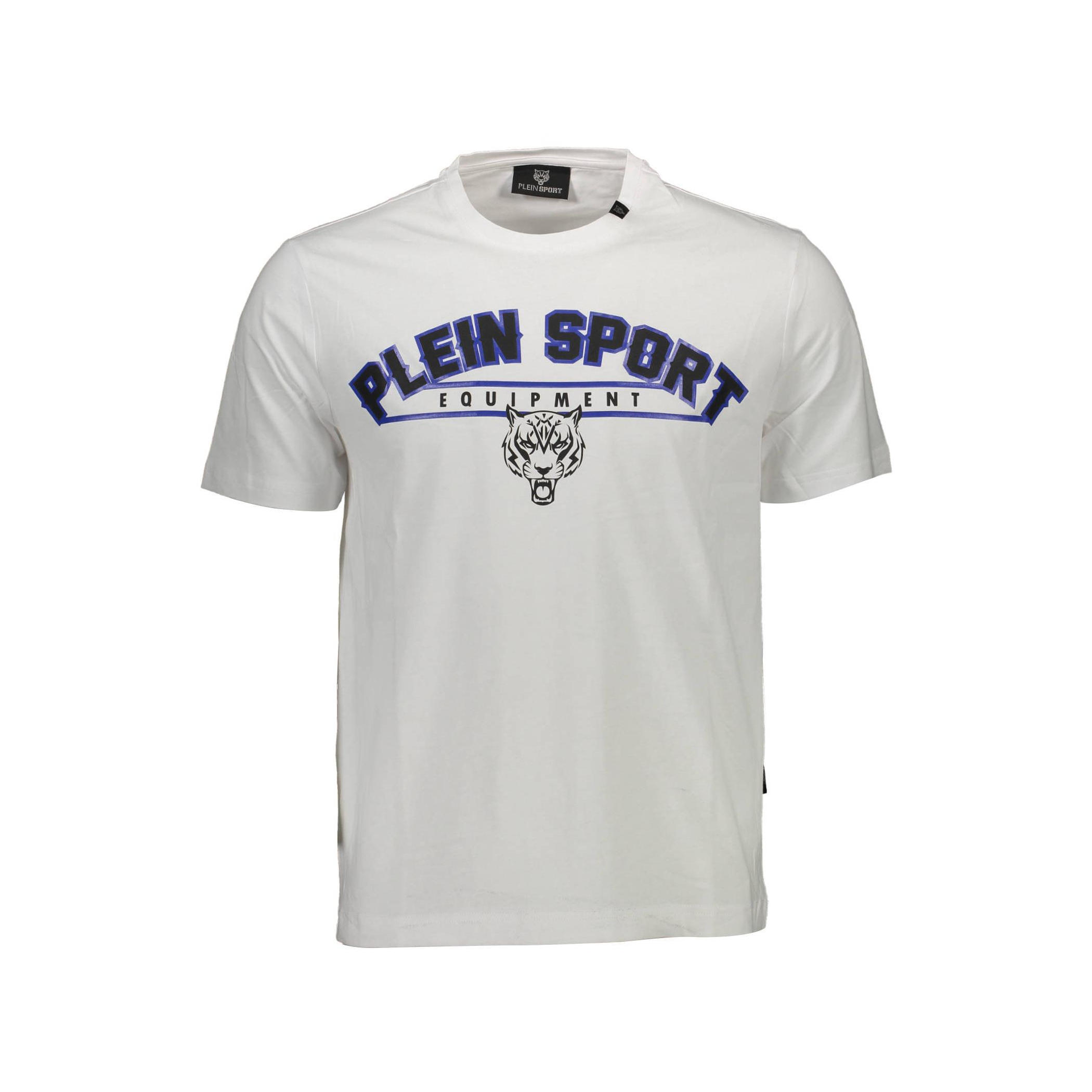 Снимка на Мъжка тениска с къс ръкав , бяла PLEIN SPORT