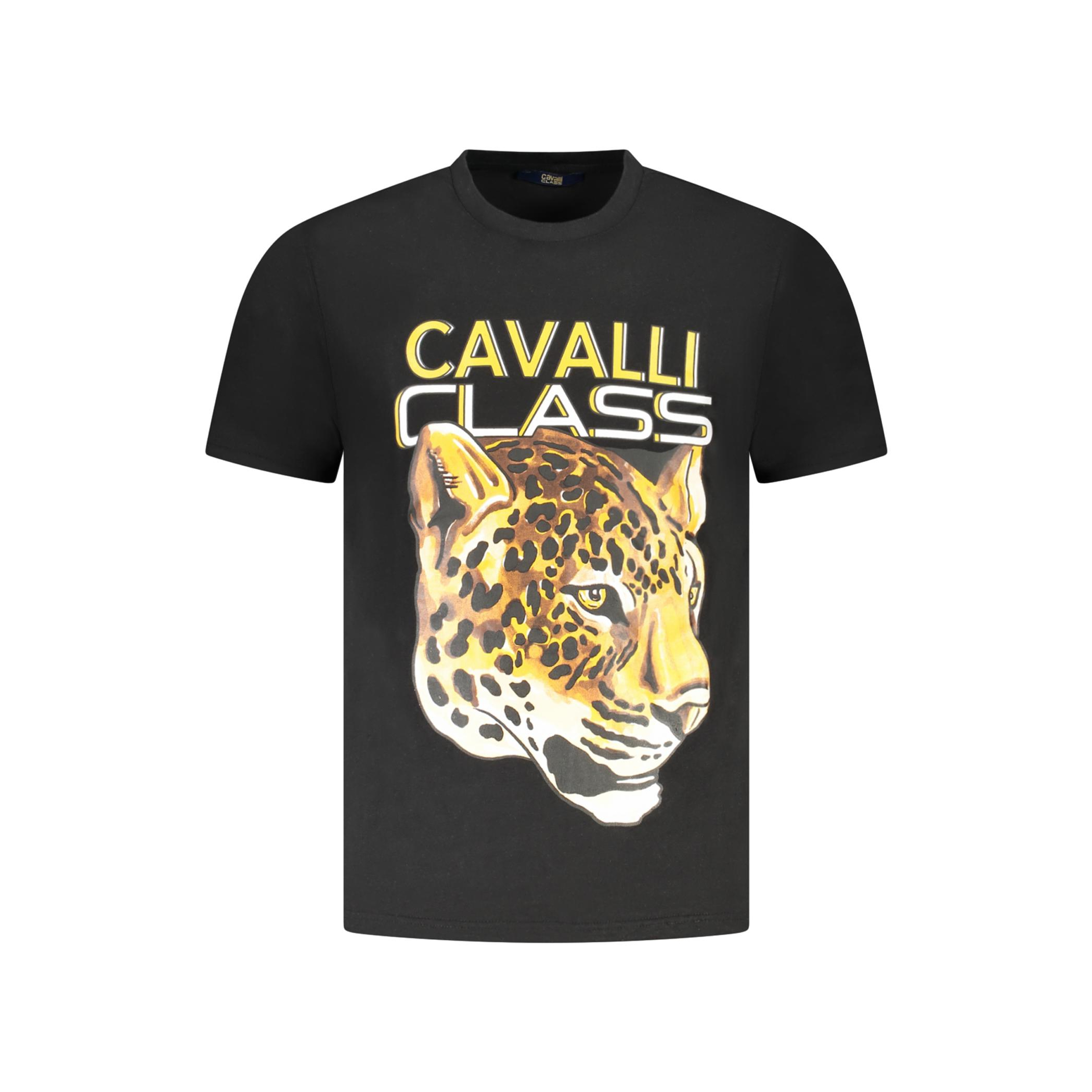 Снимка на Мъжка тениска с къс ръкав , черна CAVALLI CLASS