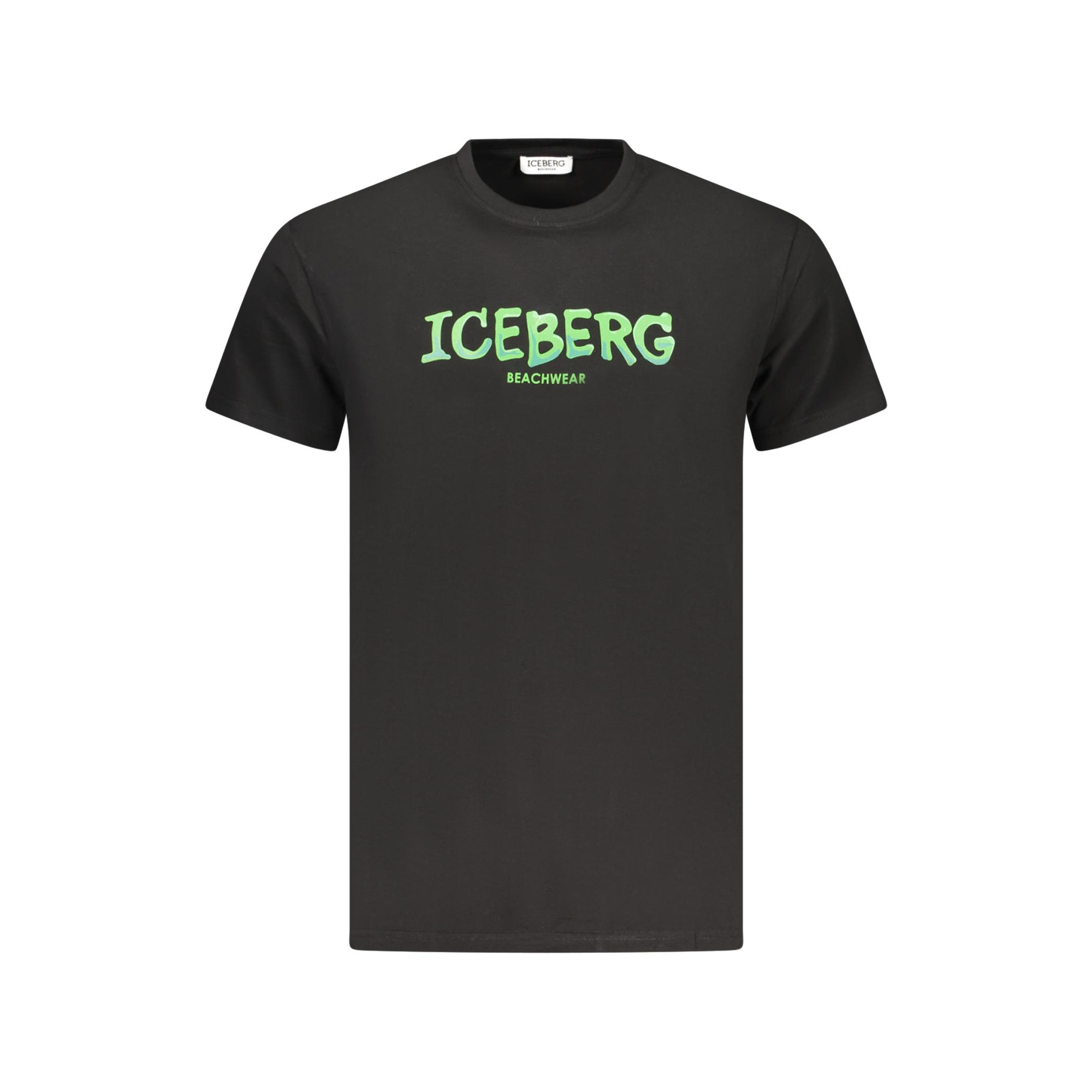 Снимка на Мъжка тениска с къс ръкав , черна ICEBERG
