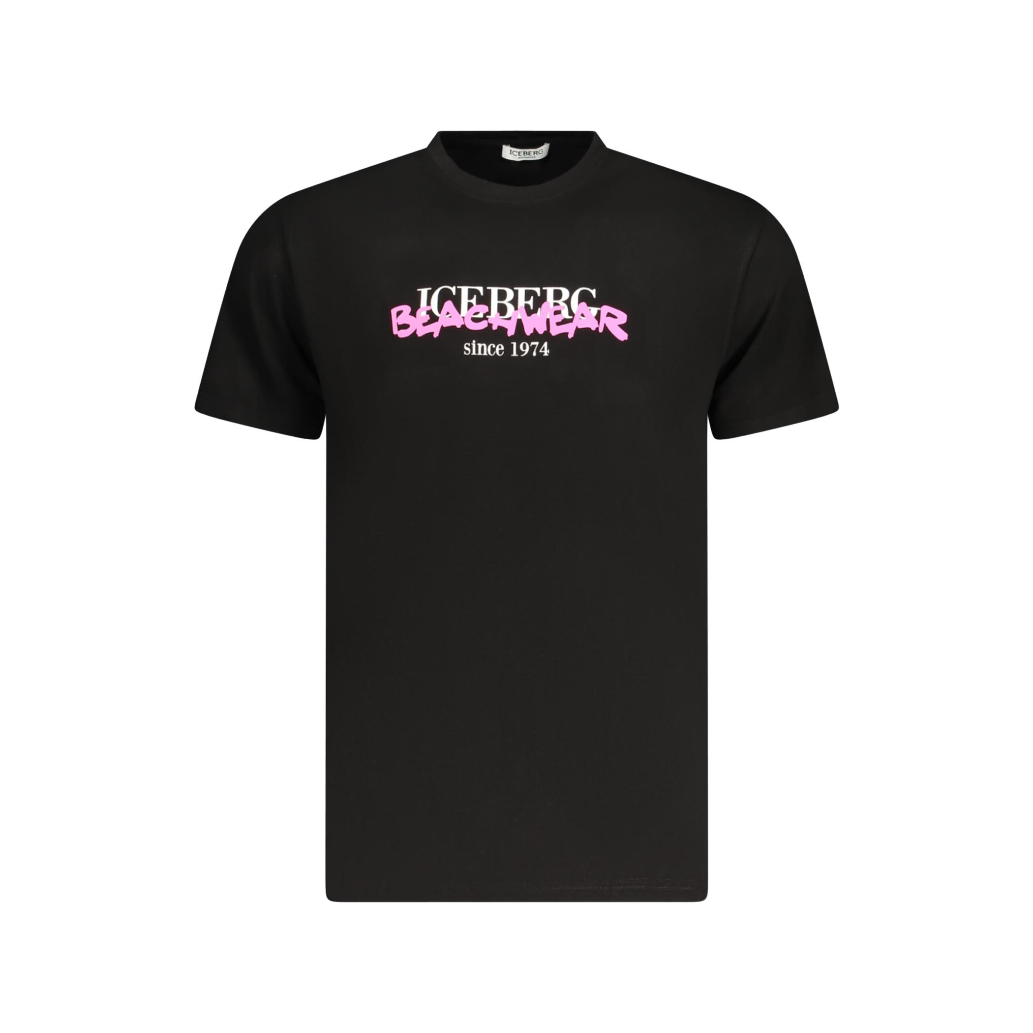 Снимка на Мъжка тениска с къс ръкав , черна ICEBERG