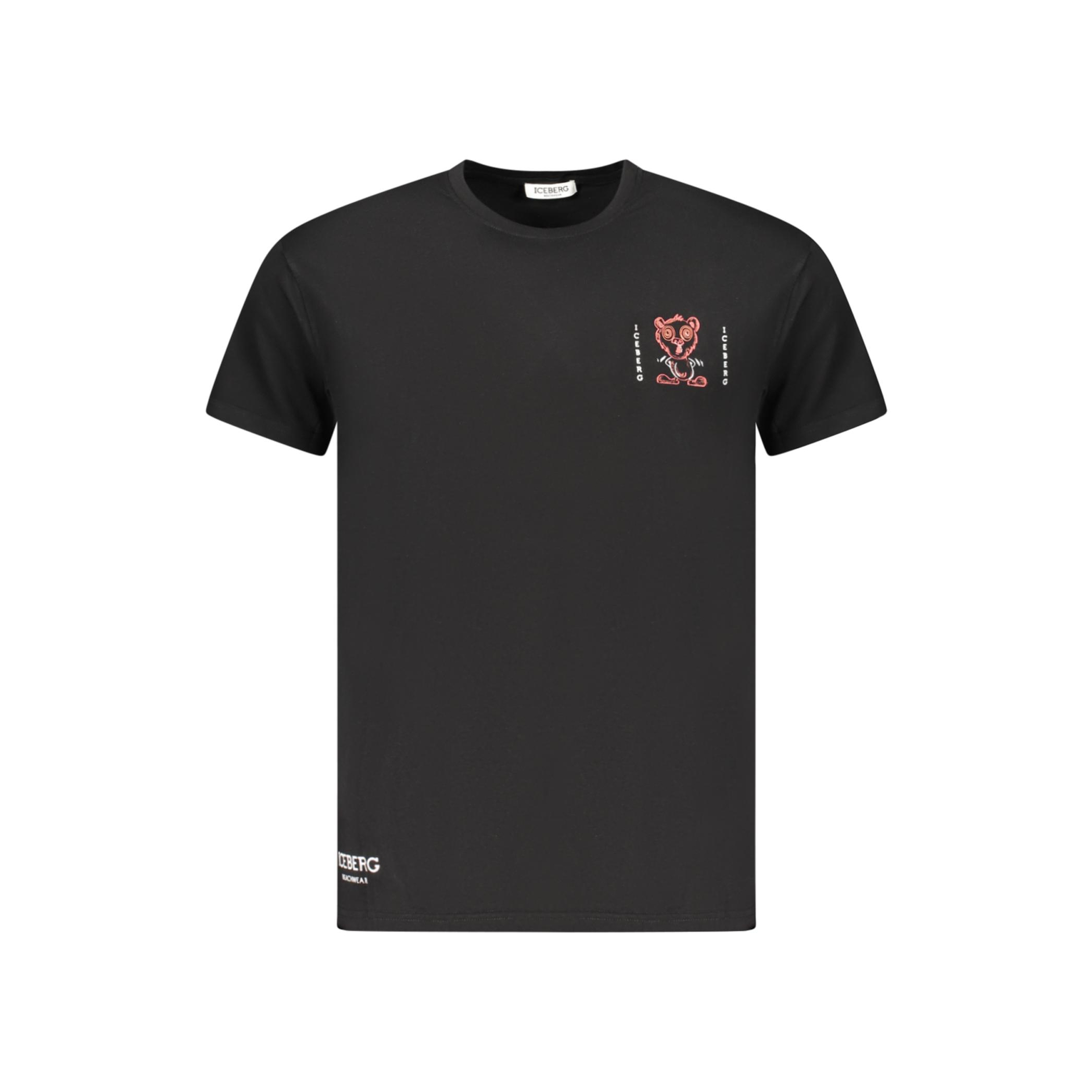 Снимка на Мъжка тениска с къс ръкав , черна ICEBERG
