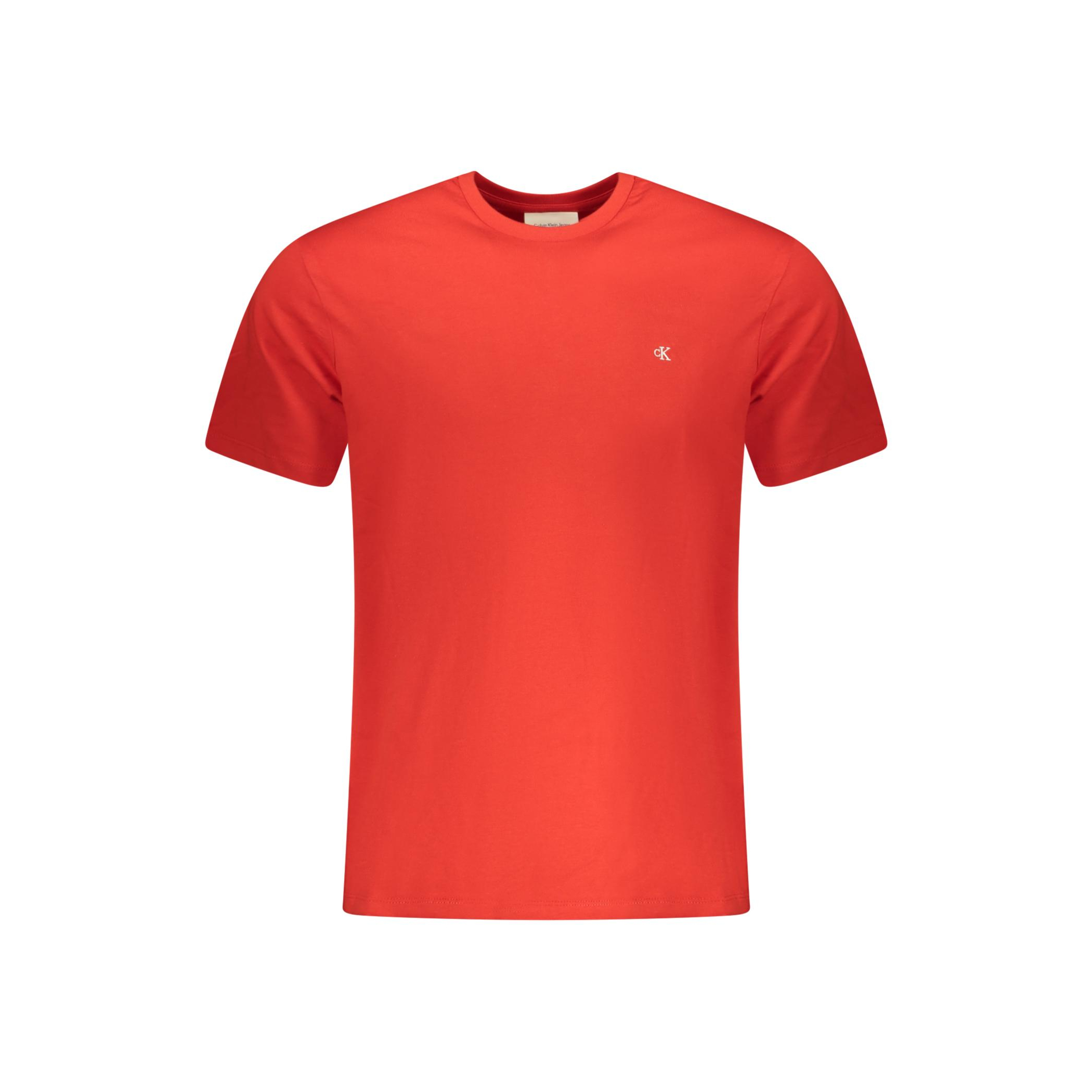 Снимка на Мъжка тениска с къс ръкав , червена CALVIN KLEIN