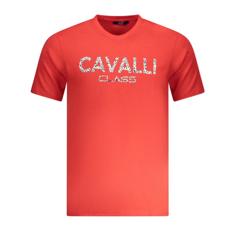 Снимка на Мъжка тениска с къс ръкав , червена CAVALLI CLASS 