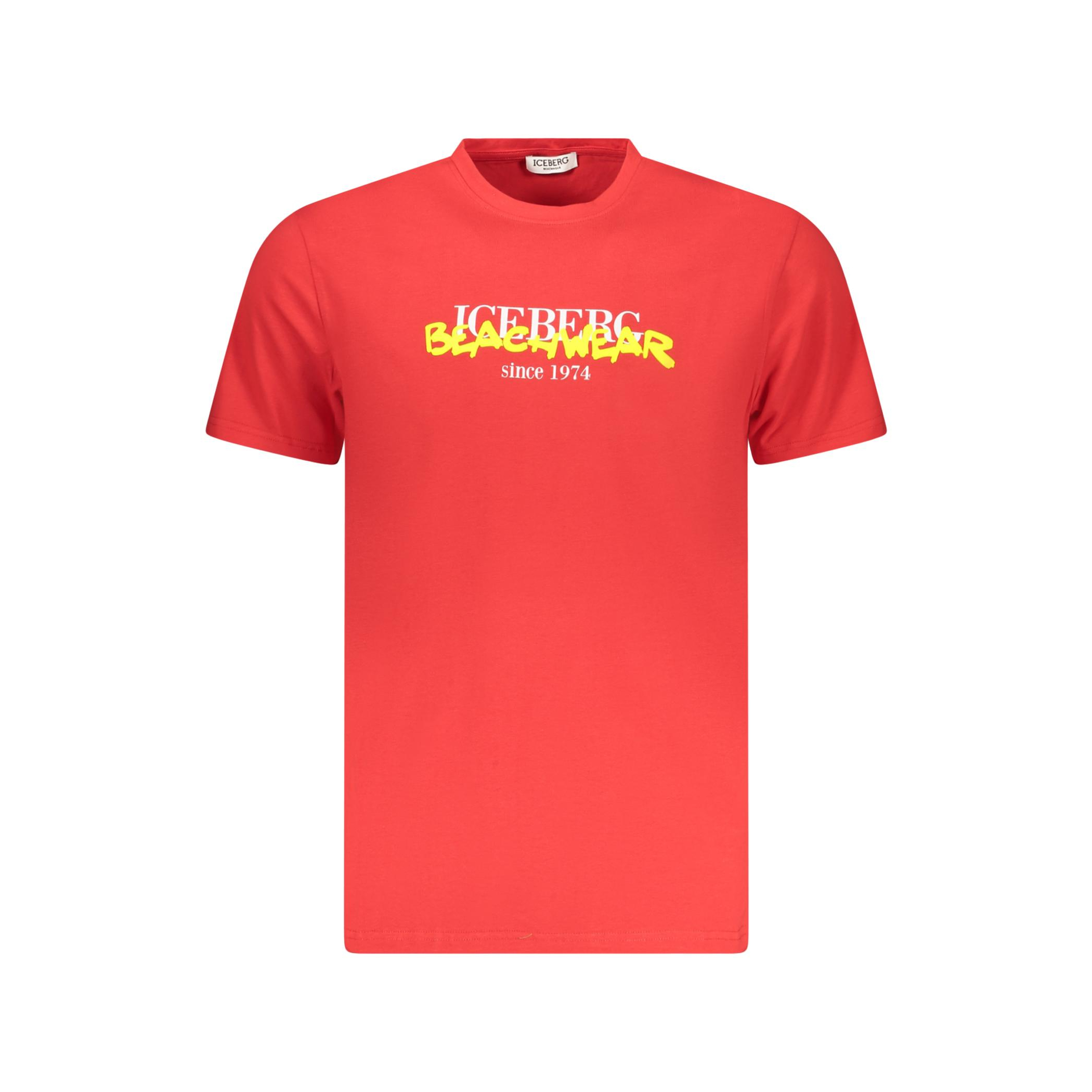 Снимка на Мъжка тениска с къс ръкав , червена ICEBERG