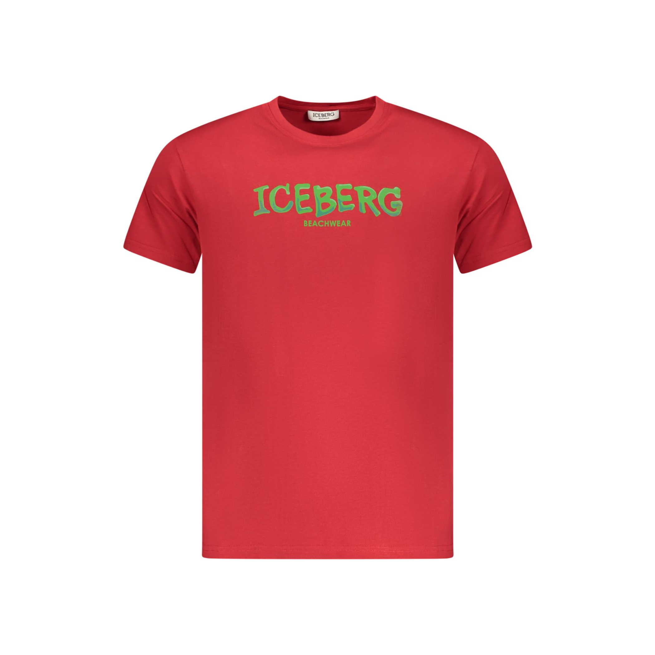 Снимка на Мъжка тениска с къс ръкав , червена ICEBERG