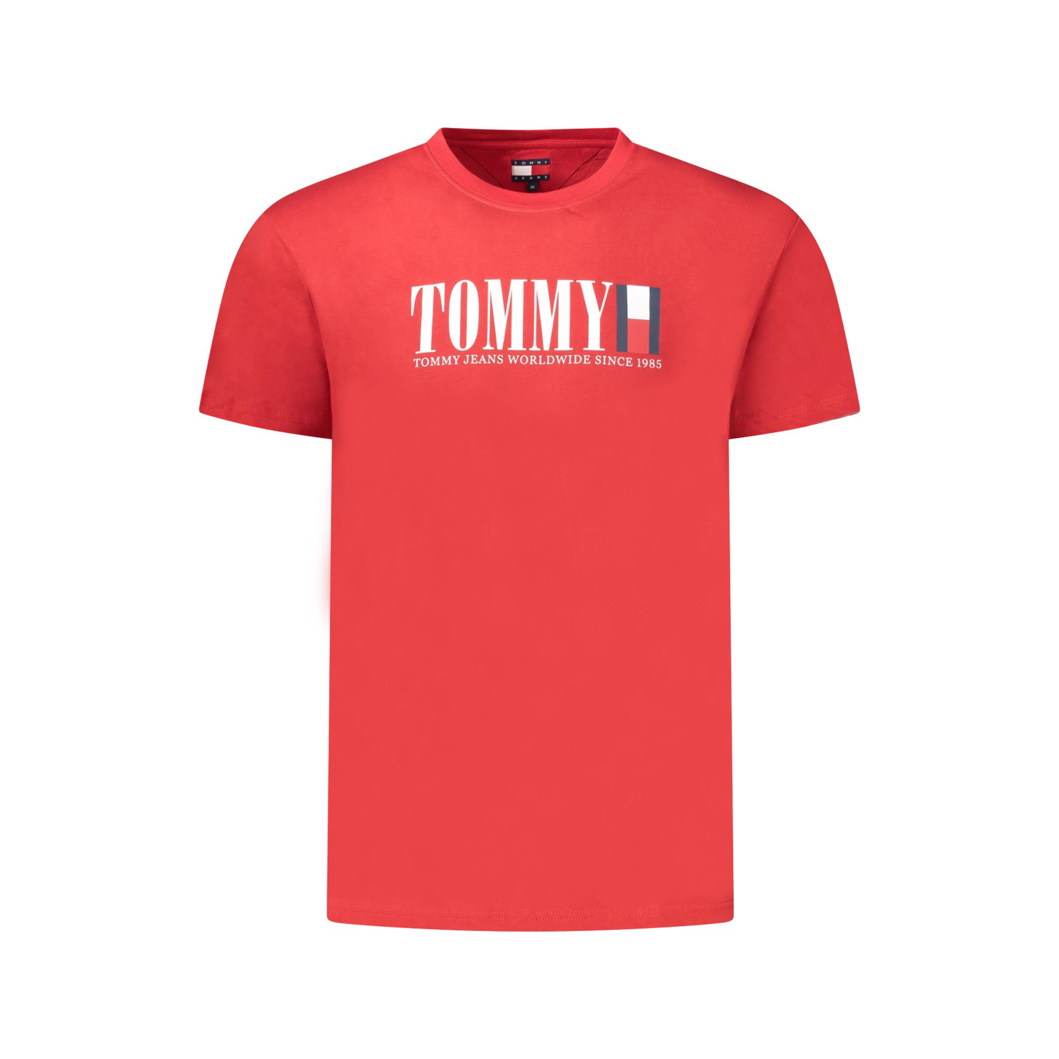 Снимка на Мъжка тениска с къс ръкав , червена TOMMY HILFIGER