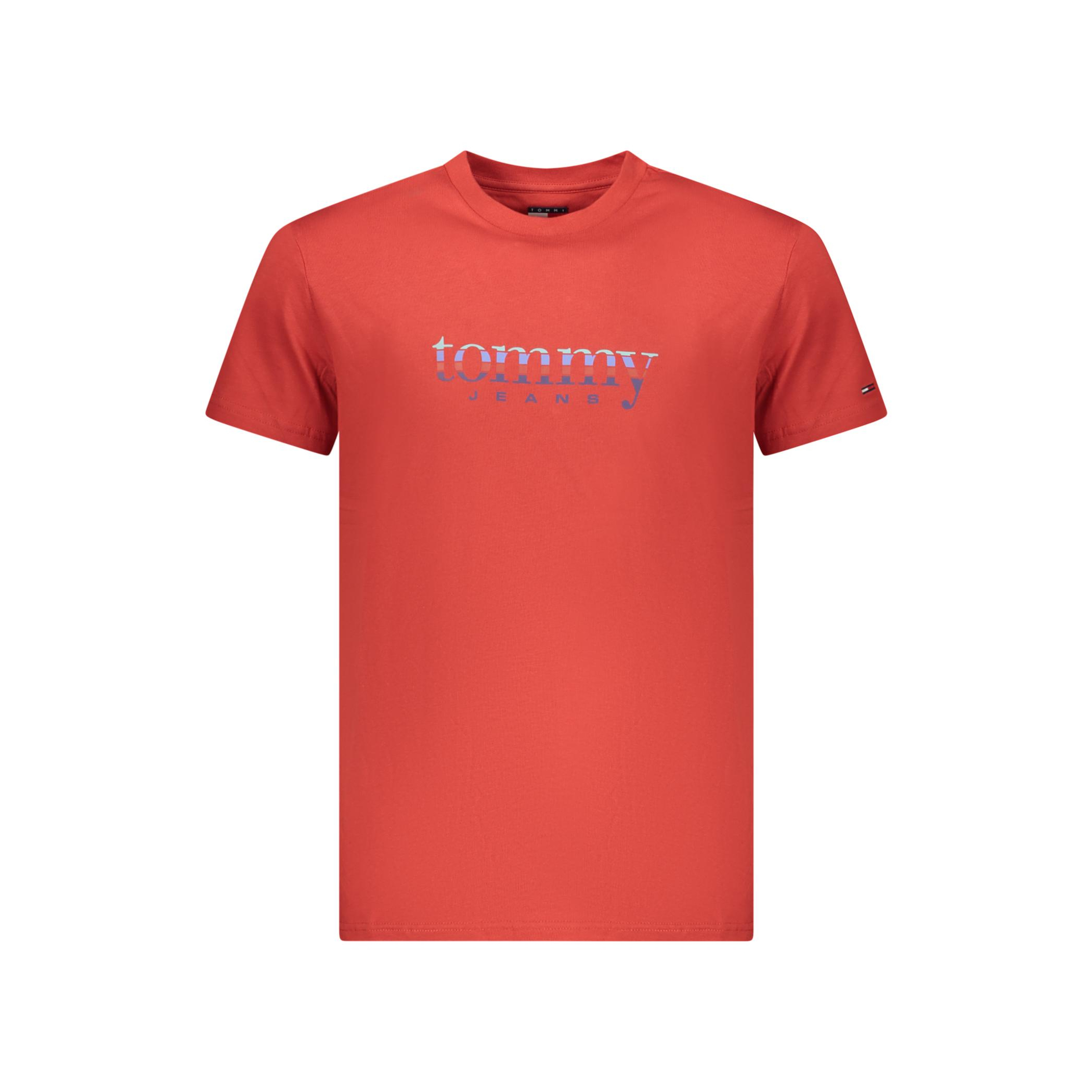 Снимка на Мъжка тениска с къс ръкав , червена TOMMY HILFIGER