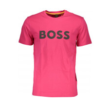 Снимка  на Мъжка тениска с къс ръкав , розова BOSS 