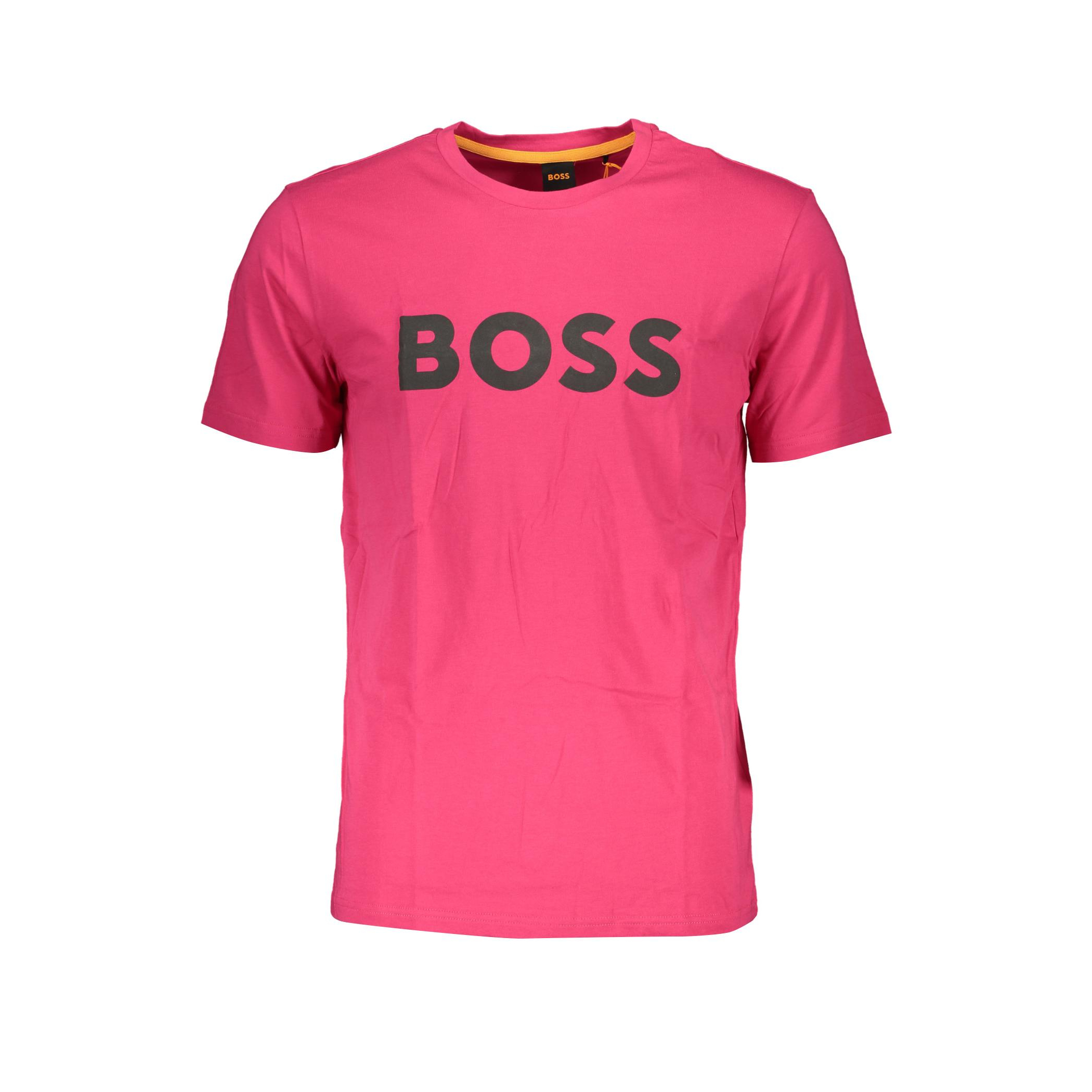 Снимка на Мъжка тениска с къс ръкав , розова BOSS