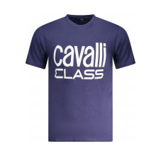 Снимка  на Мъжка тениска с къс ръкав , синя CAVALLI CLASS 