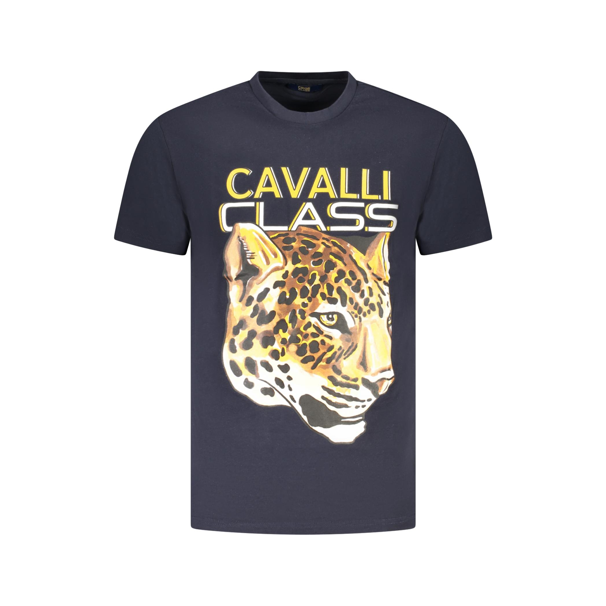 Снимка на Мъжка тениска с къс ръкав , синя CAVALLI CLASS