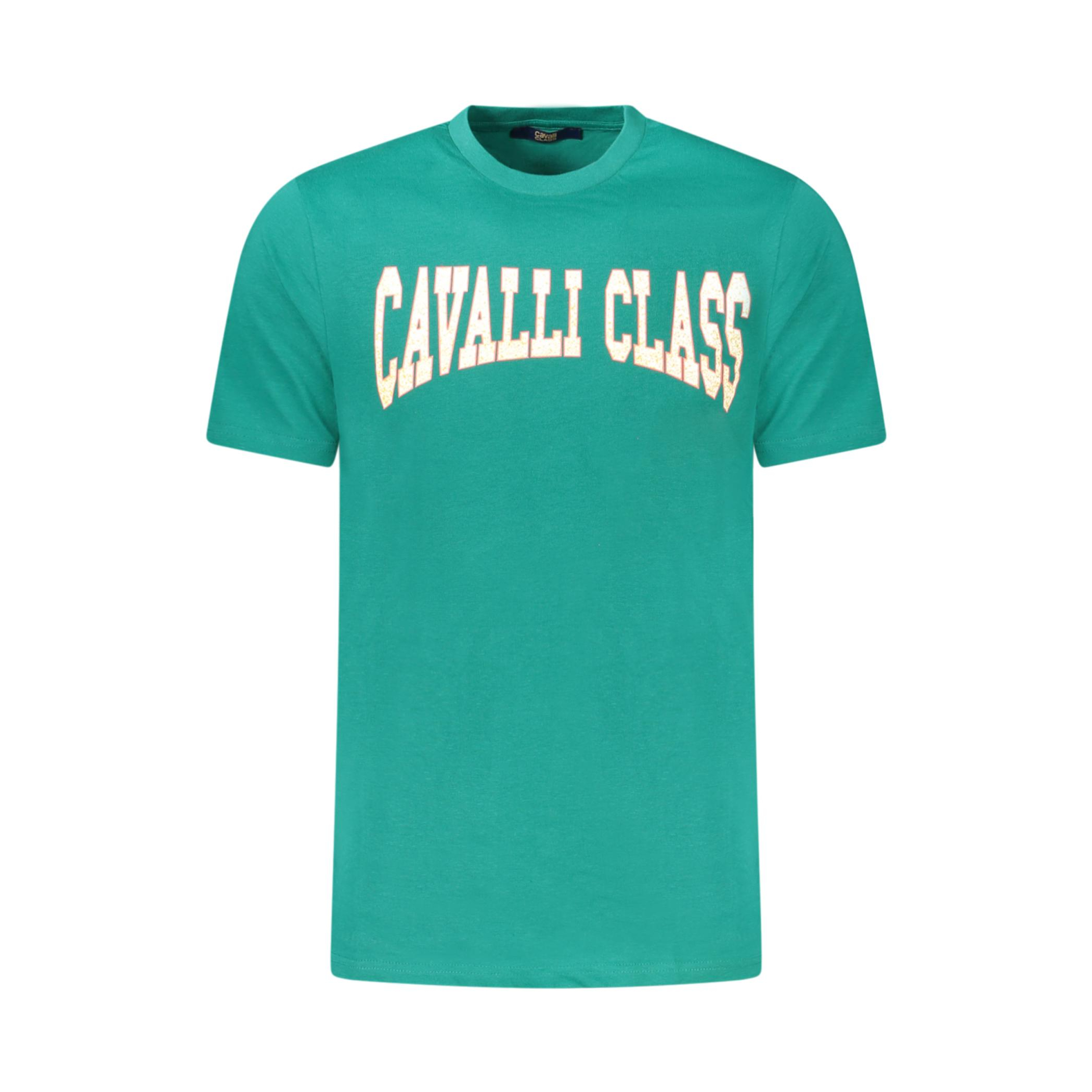 Снимка на Мъжка тениска с къс ръкав , зелена CAVALLI CLASS