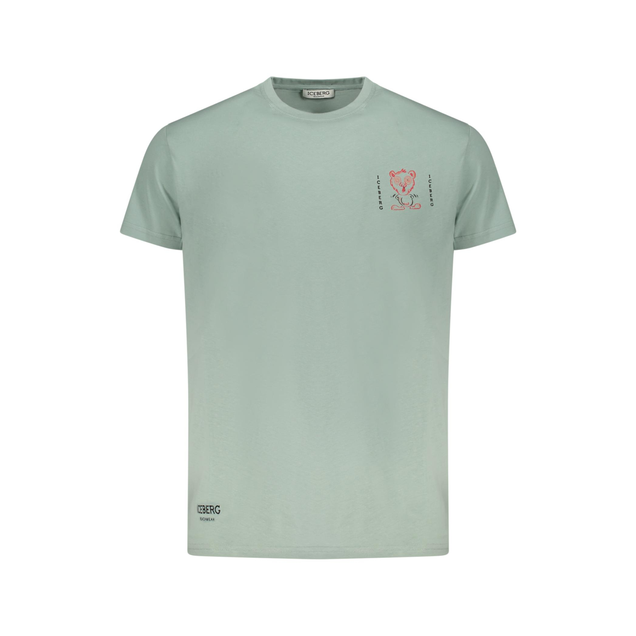 Снимка на Мъжка тениска с къс ръкав , зелена ICEBERG