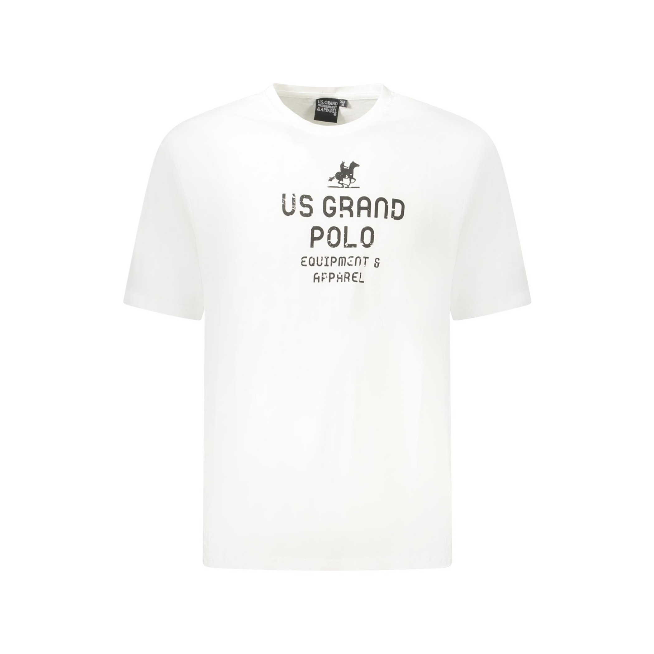 Снимка на Мъжка тениска с къс ръкав us grand polo, бяла U.S. GRAND POLO