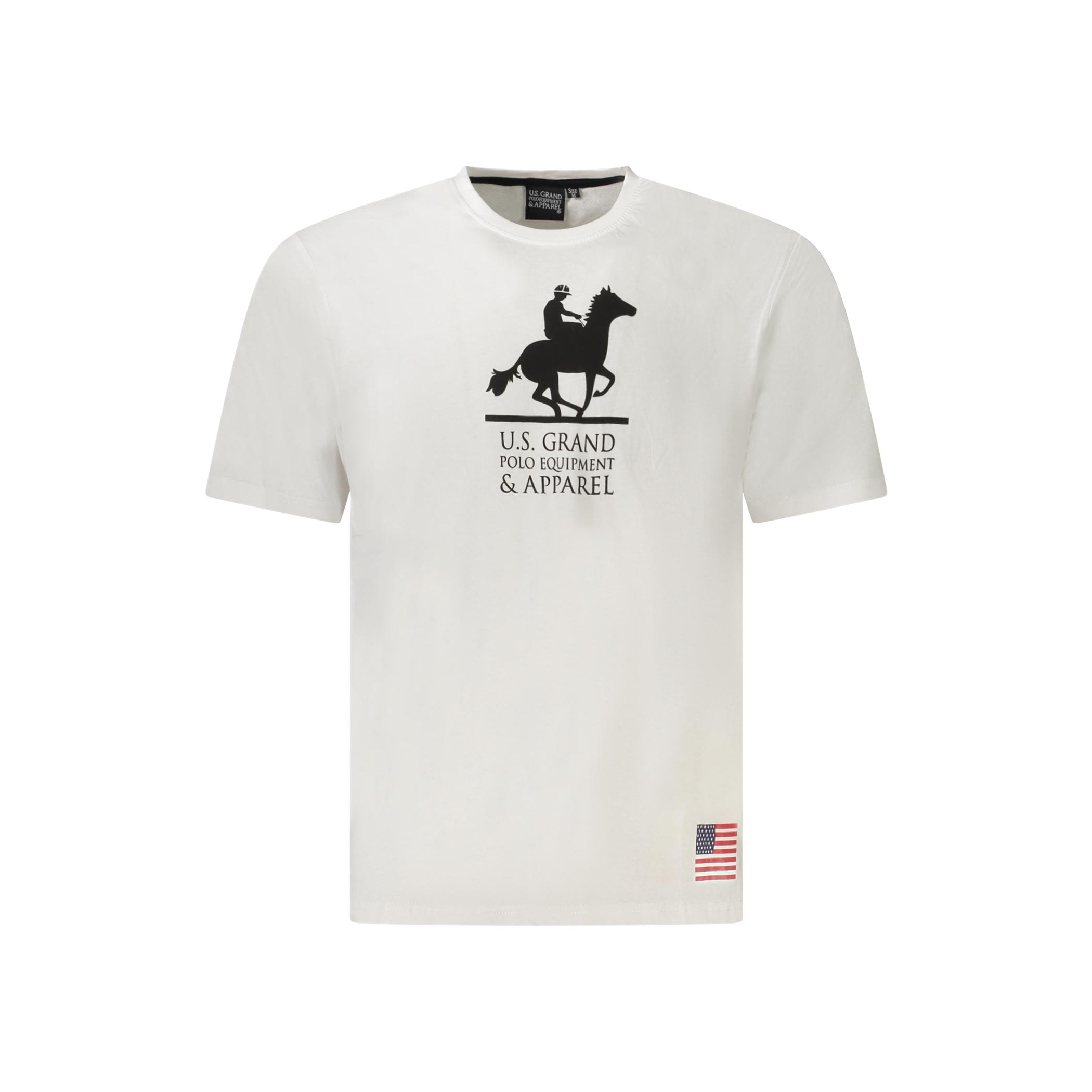 Снимка на Мъжка тениска с къс ръкав us grand polo, бяла U.S. GRAND POLO