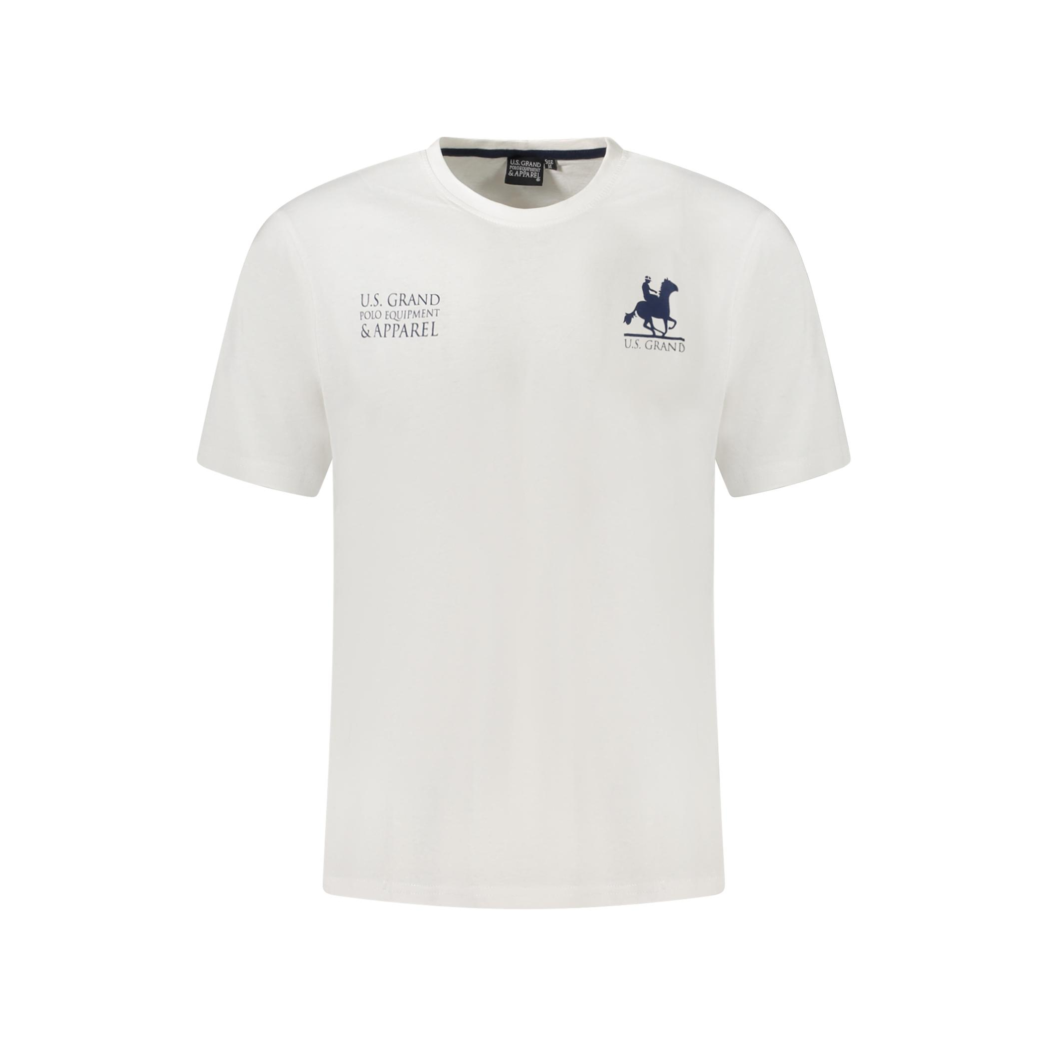 Снимка на Мъжка тениска с къс ръкав us grand polo, бяла U.S. GRAND POLO