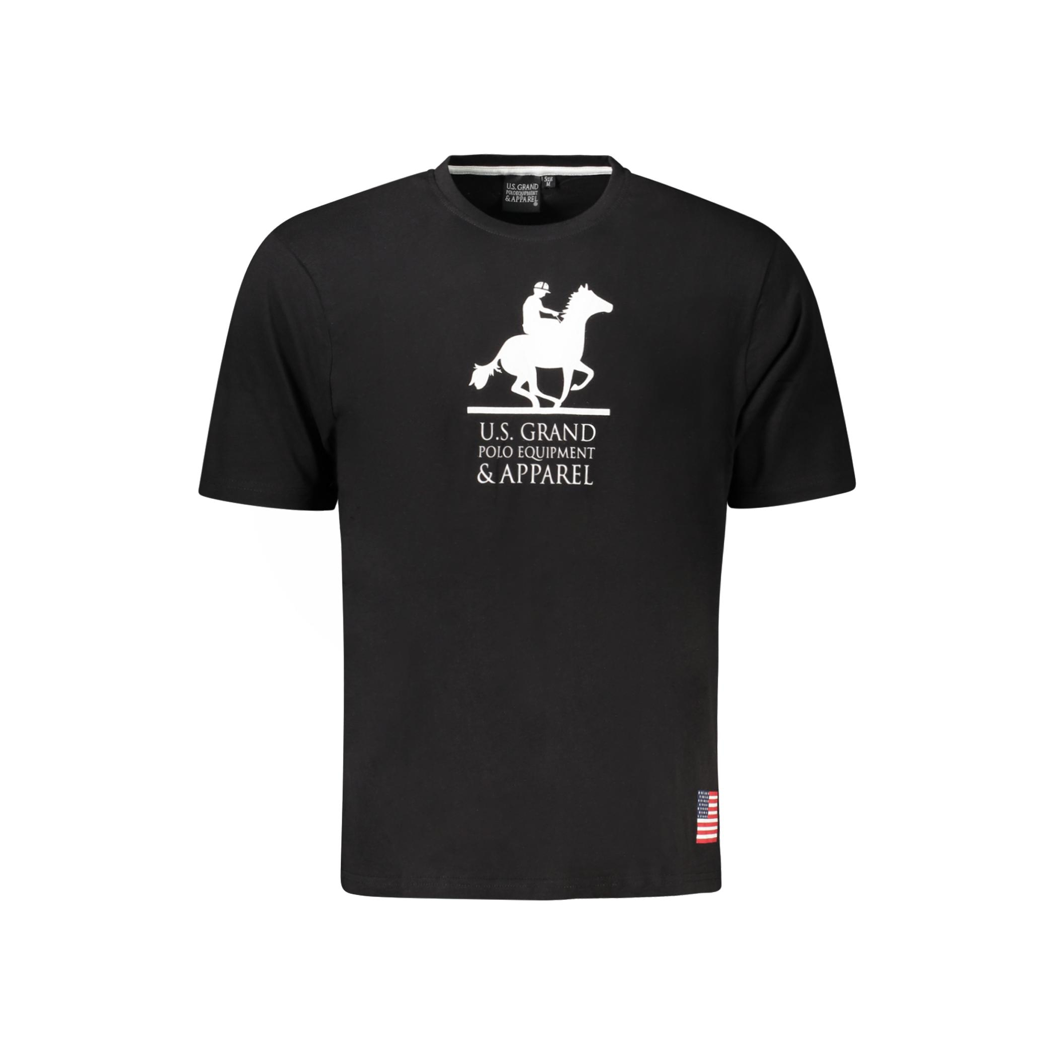 Снимка на Мъжка тениска с къс ръкав us grand polo, черна U.S. GRAND POLO