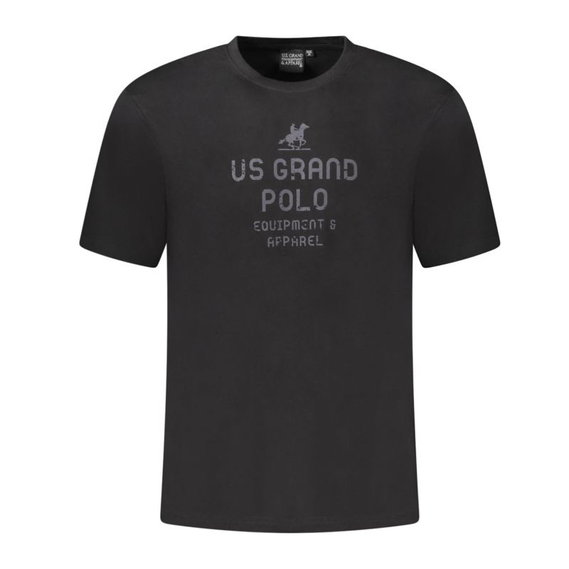 Снимка на Мъжка тениска с къс ръкав us grand polo, черна U.S. GRAND POLO 