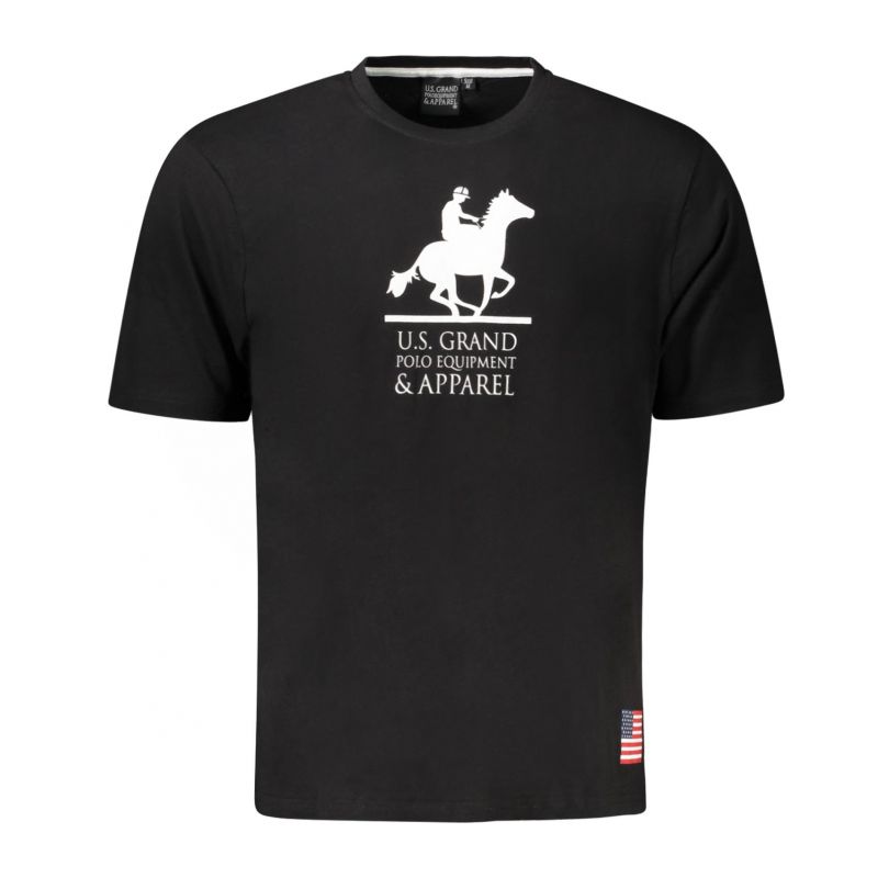 Снимка на Мъжка тениска с къс ръкав us grand polo, черна U.S. GRAND POLO 