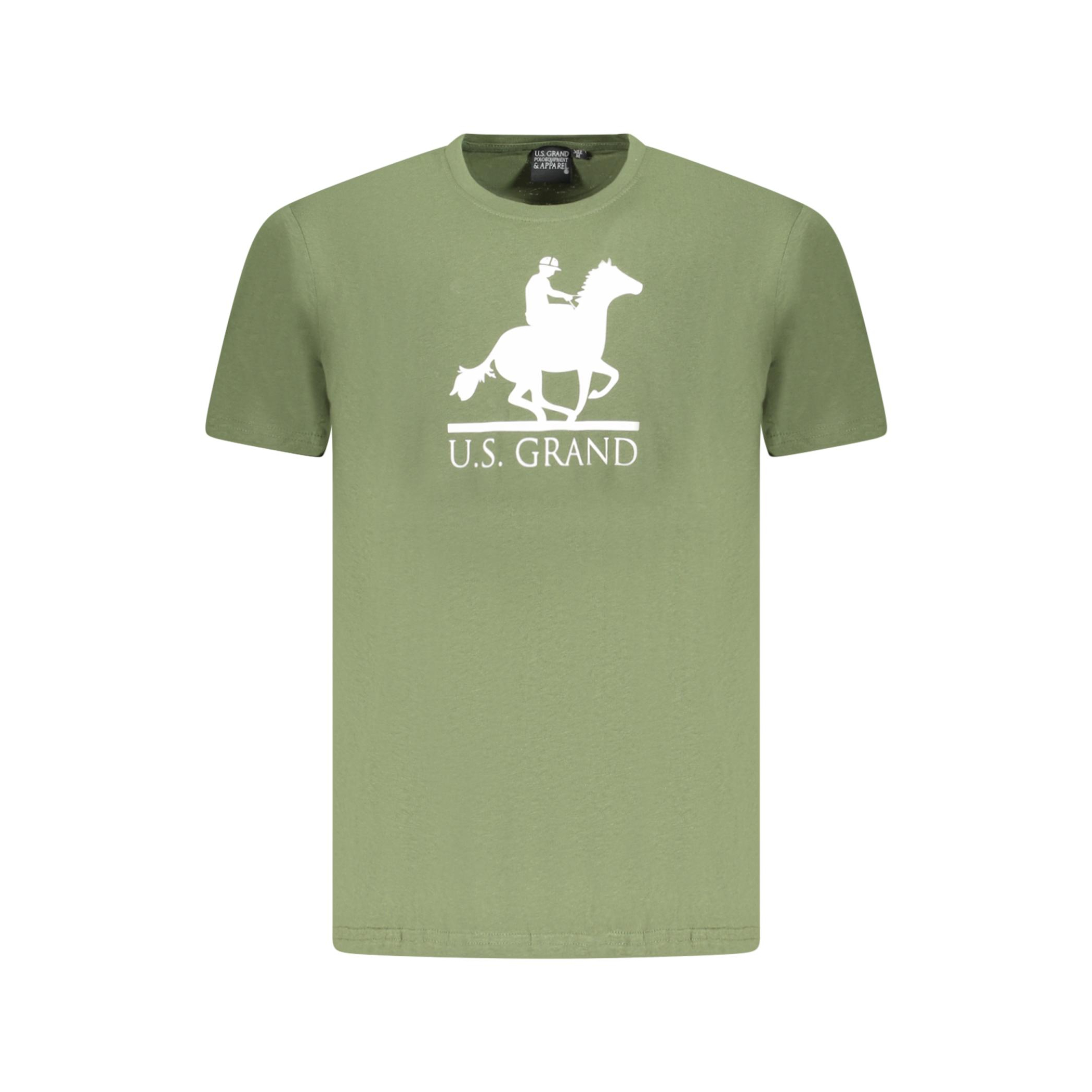 Снимка на Мъжка тениска с къс ръкав us grand в зелено U.S. GRAND