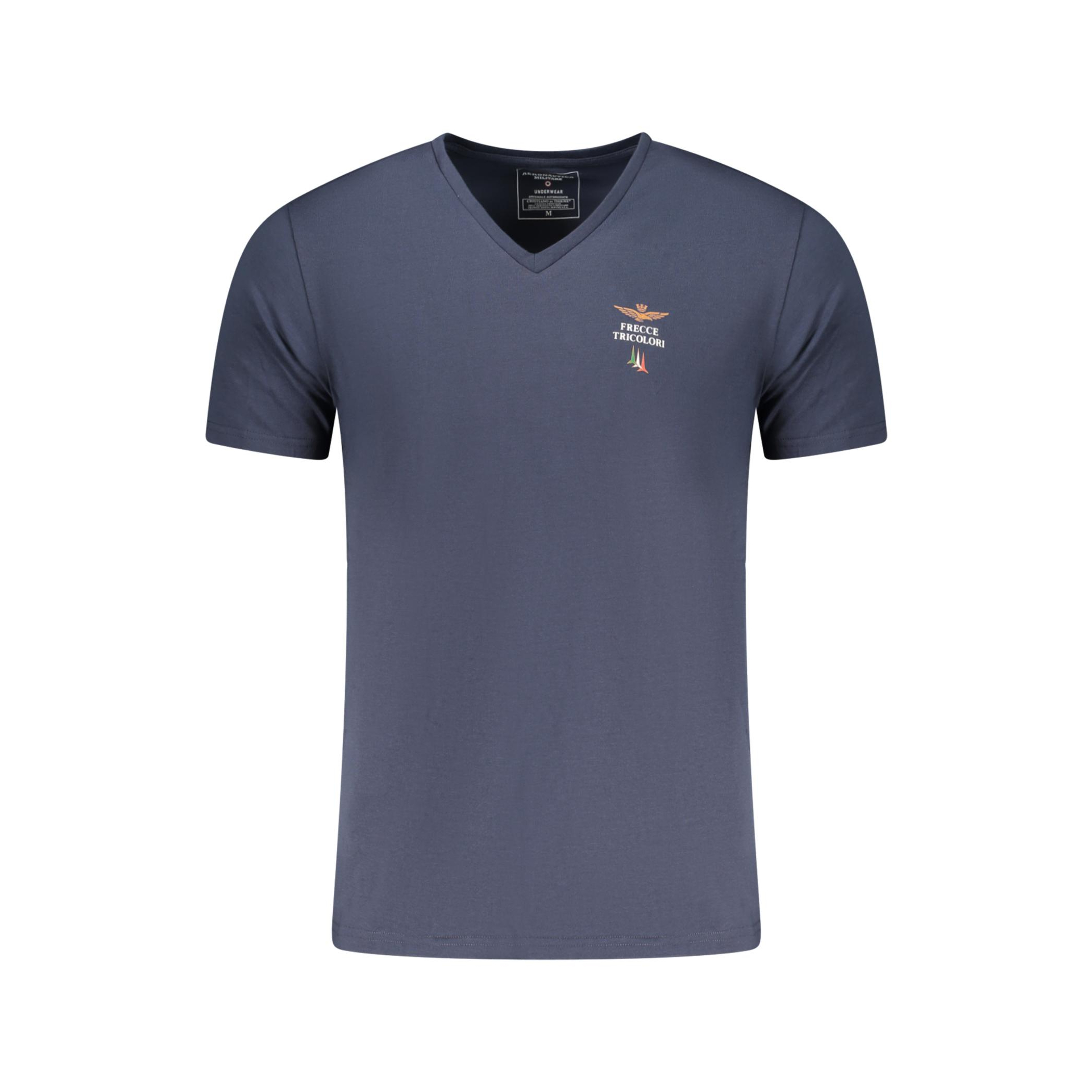 Снимка на Мъжка тениска с връхно облекло в синя облекла AERONAUTICA MILITARE