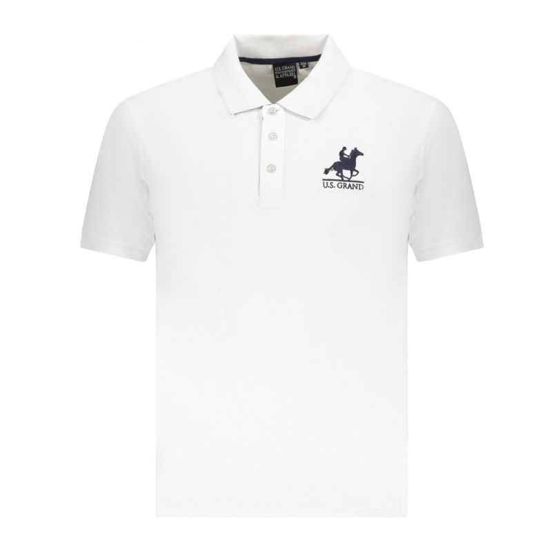 Мъжка тениска us grand polo с къс ръкав, бяла