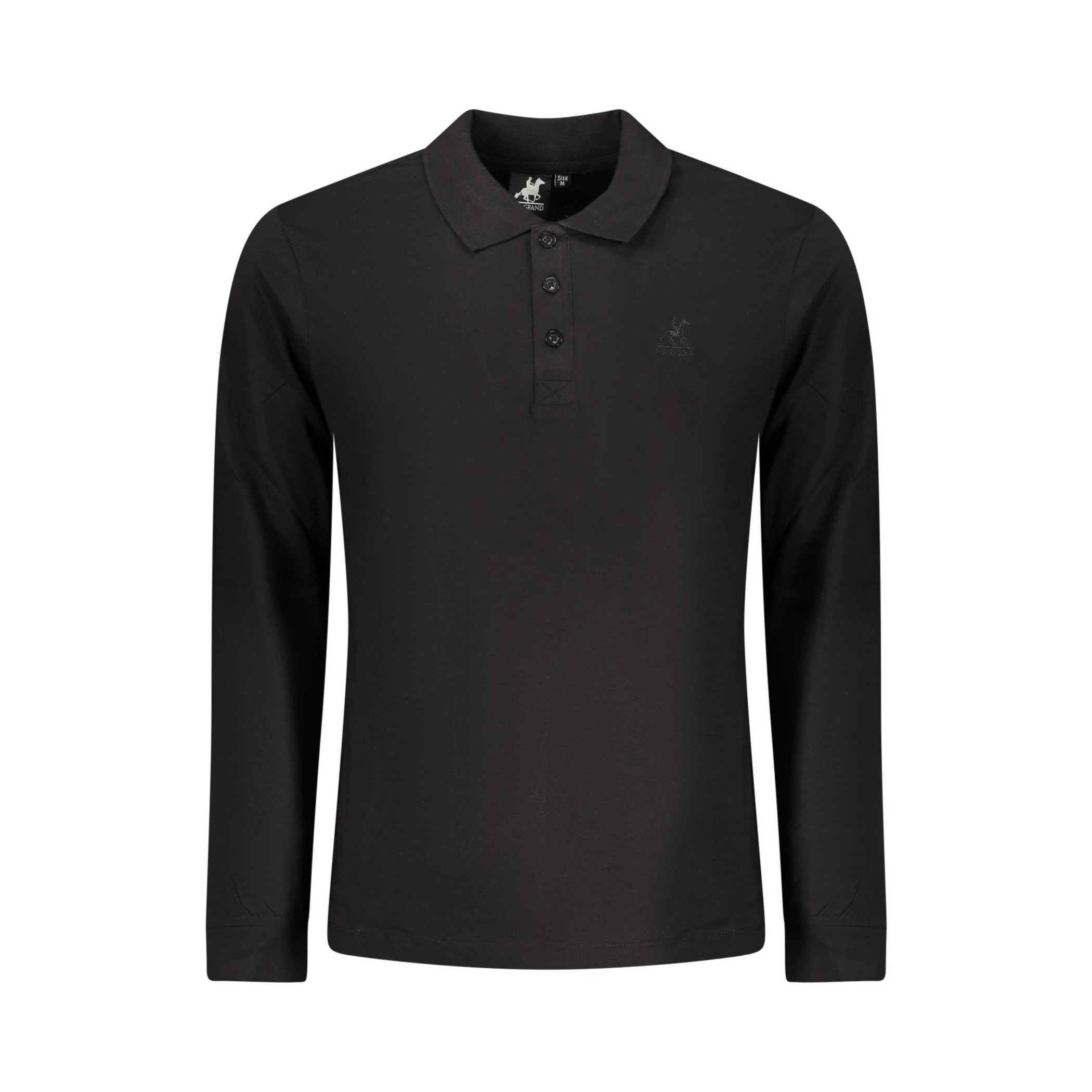 Снимка на Мъжка тениска us grand с дълъг ръкав, черна U.S. GRAND