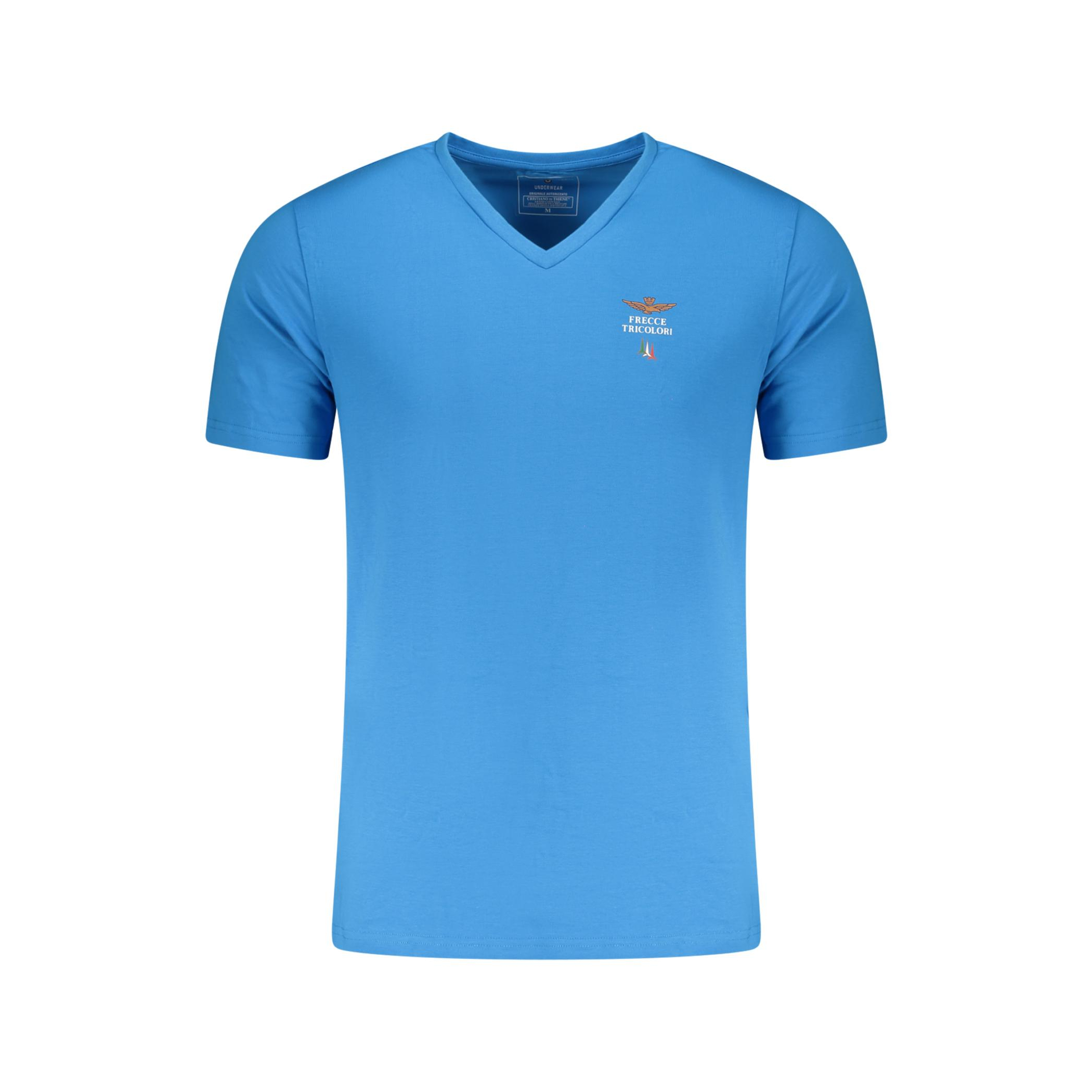 Снимка на Мъжка тениска за връхно облекло в светлосиня цветна AERONAUTICA MILITARE