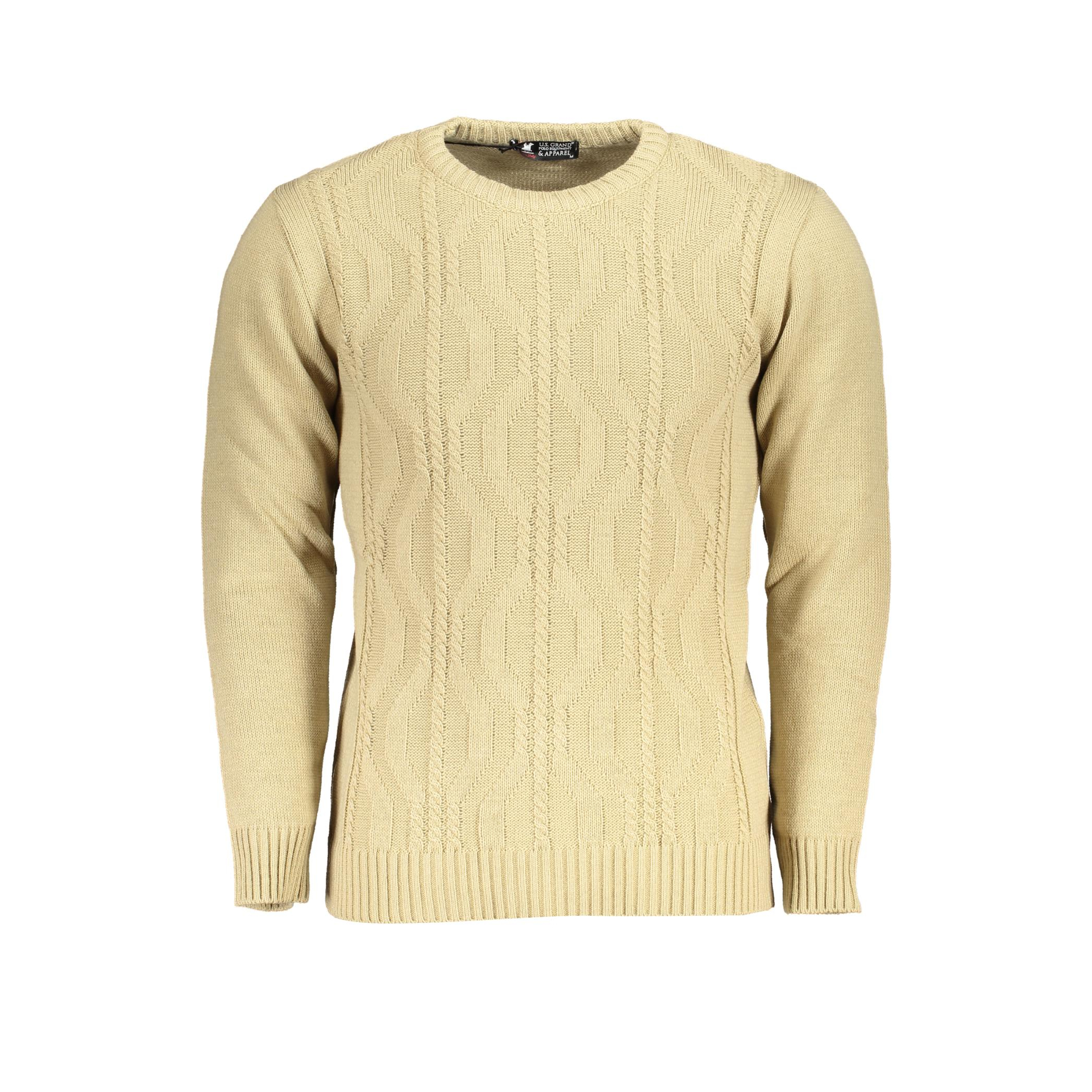 Снимка на Мъжки бежов пуловер us grand U.S. GRAND