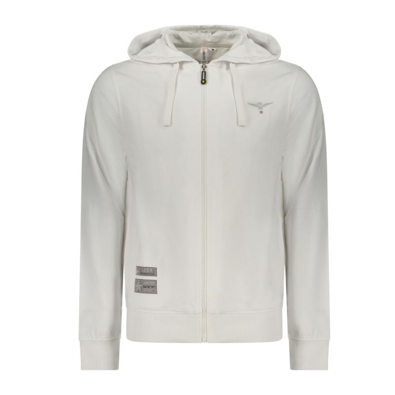 Мъжки бял суитшър с цип, военна академия