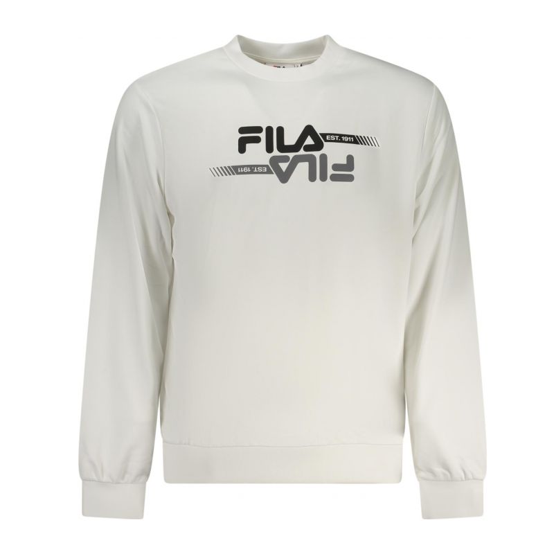 Мъжки бял суитшърт с цип