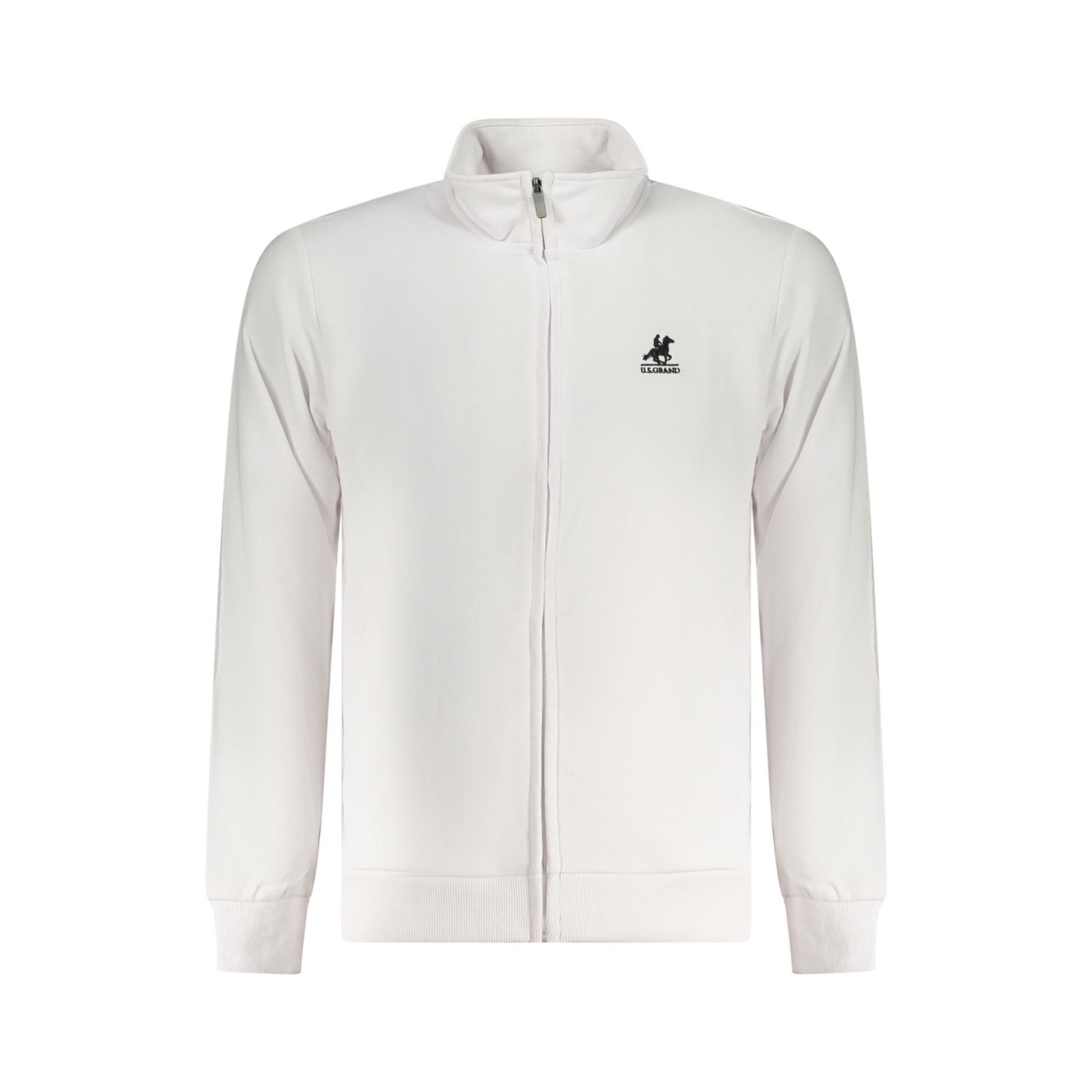 Снимка на Мъжки бял суитшърт с цип us grand U.S. GRAND