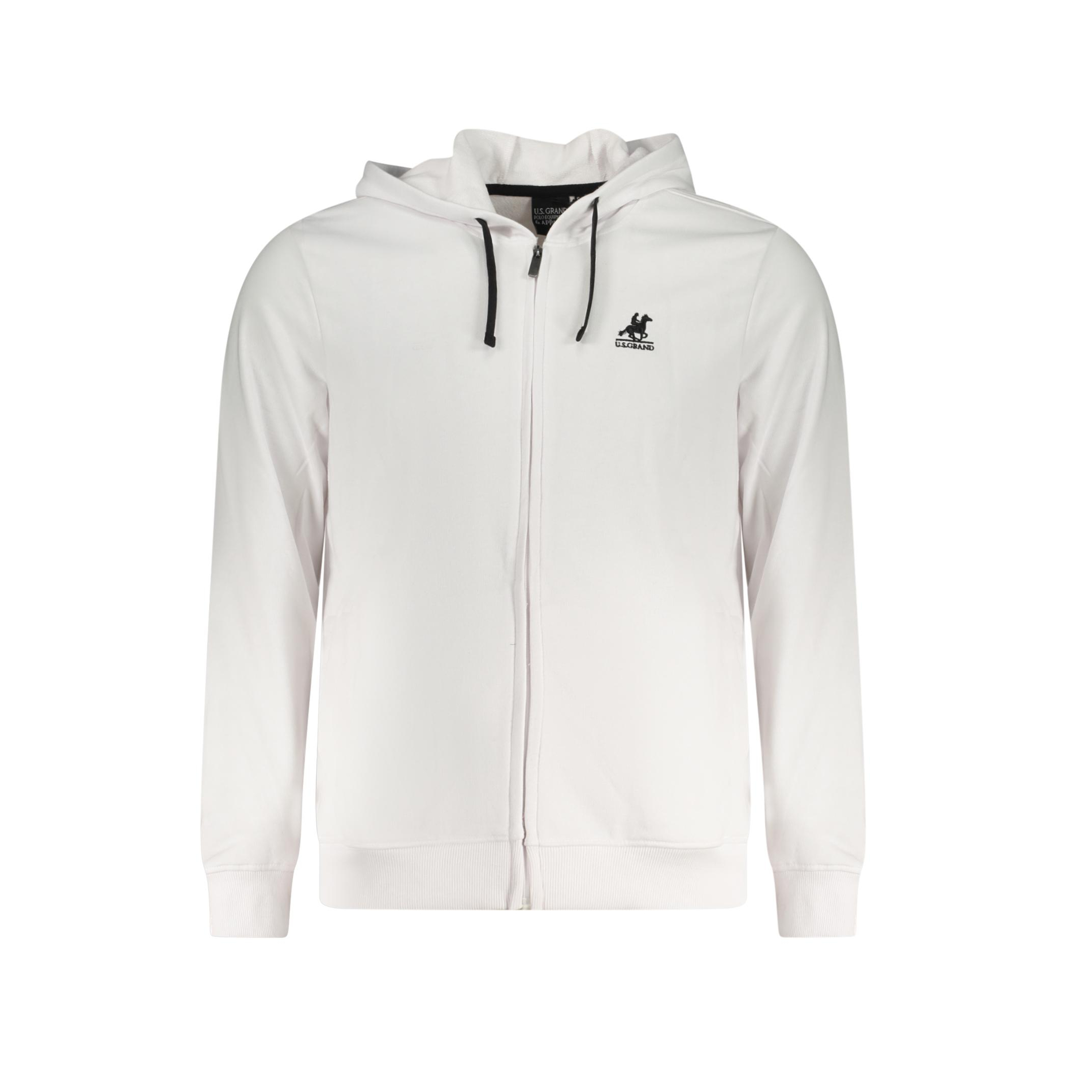 Снимка на Мъжки бял суитшърт с цип us grand U.S. GRAND