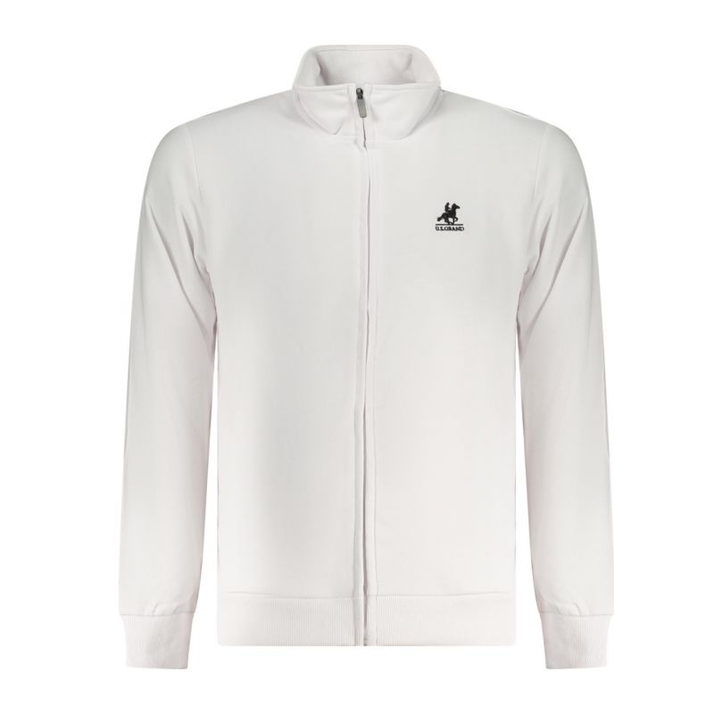 Мъжки бял суитшърт с цип us grand