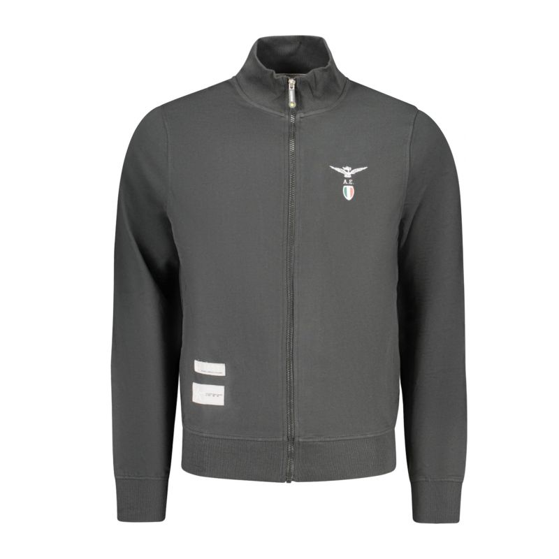 Мъжки черен суитшър с цип, военна академия