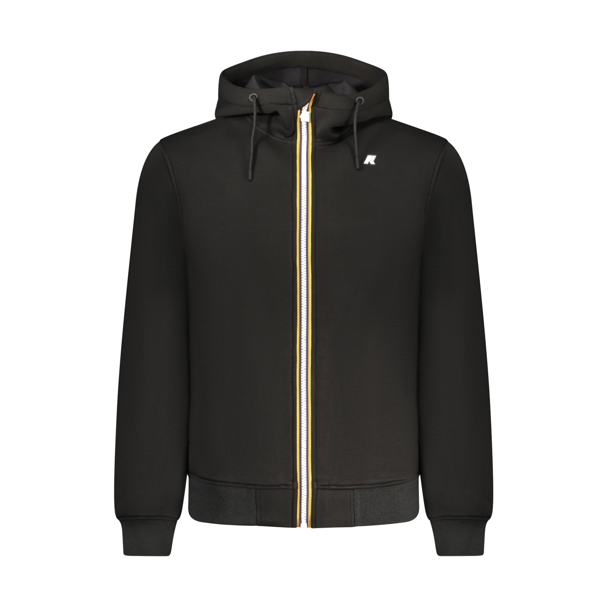 Снимка на Мъжки черен суитшърт с цип k-way K WAY