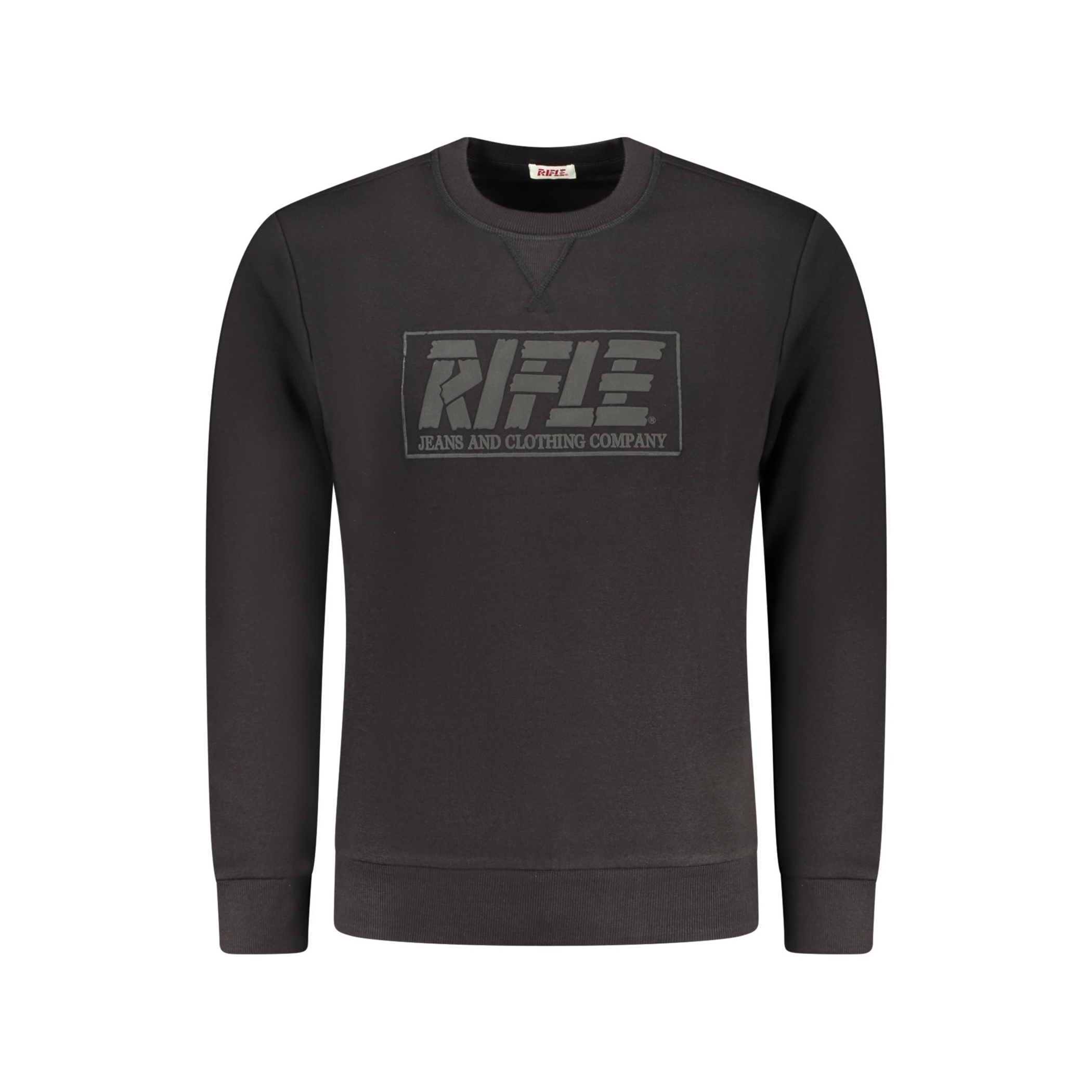 Снимка на Мъжки черен суитшърт с цип  RIFLE