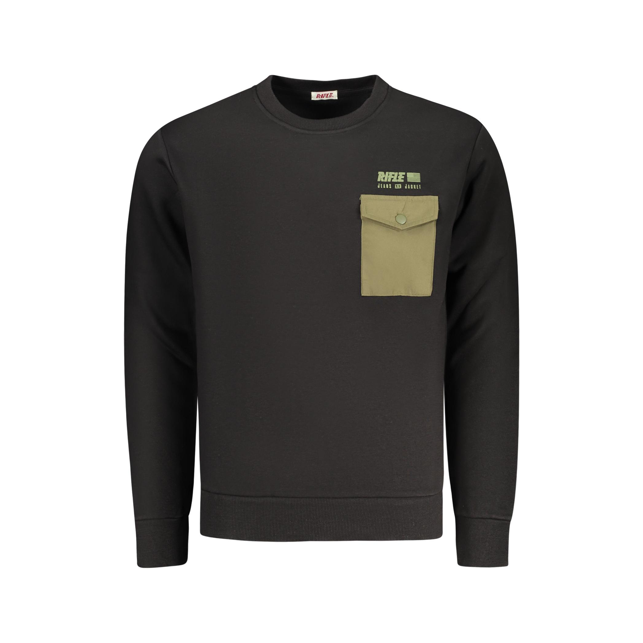 Снимка на Мъжки черен суитшърт с цип  RIFLE