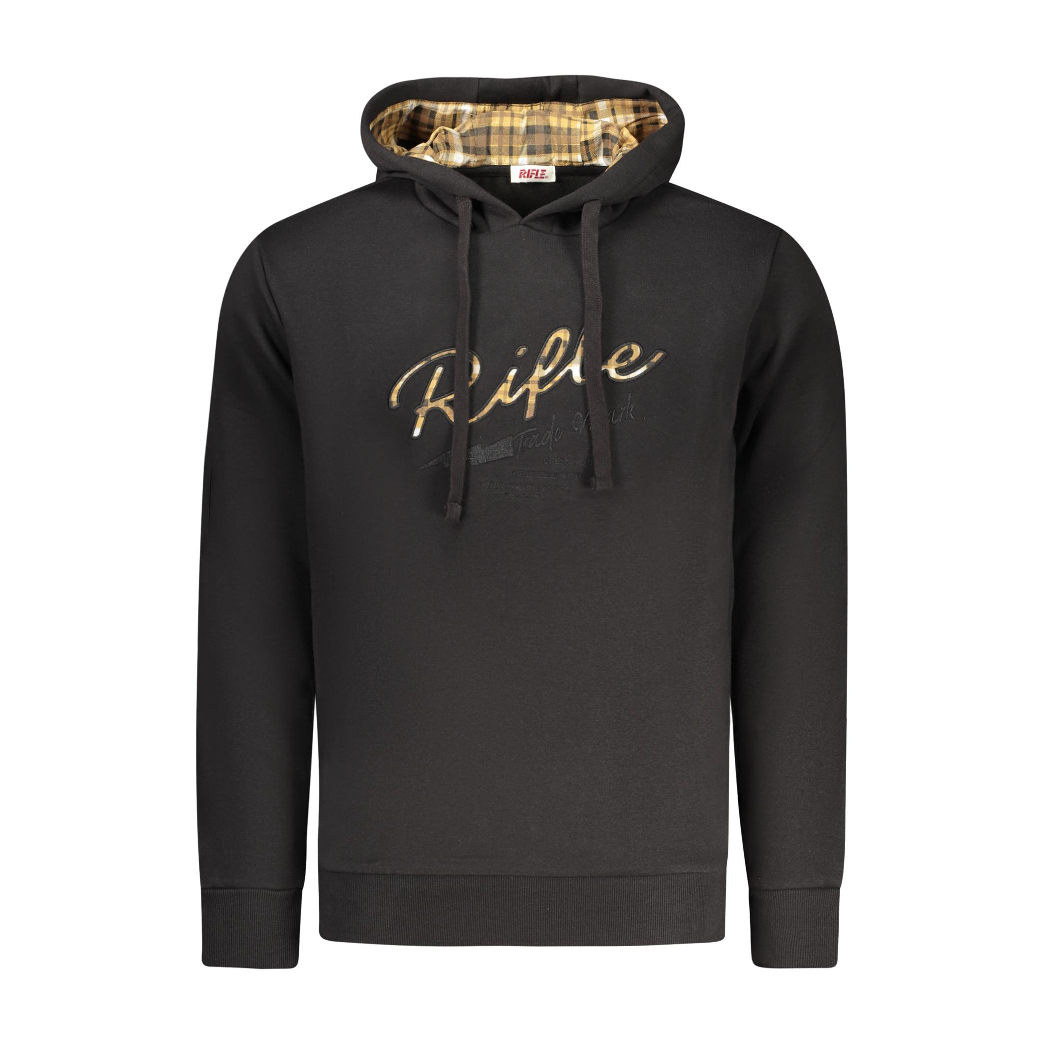 Снимка на Мъжки черен суитшърт с цип  RIFLE