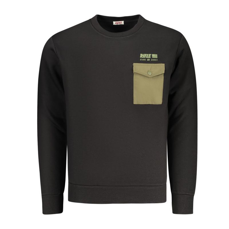 Мъжки черен суитшърт с цип