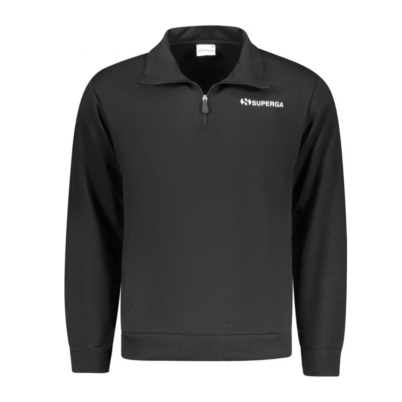 Мъжки черен суитшърт с цип