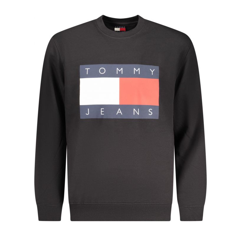 Мъжки черен суитшърт с цип