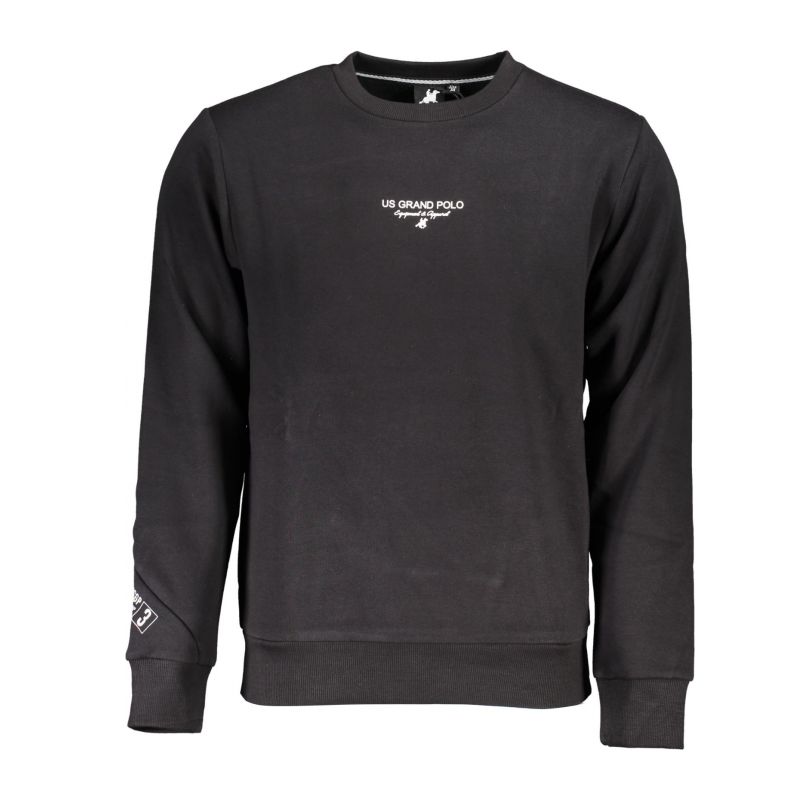 Мъжки черен суитшърт с цип us grand