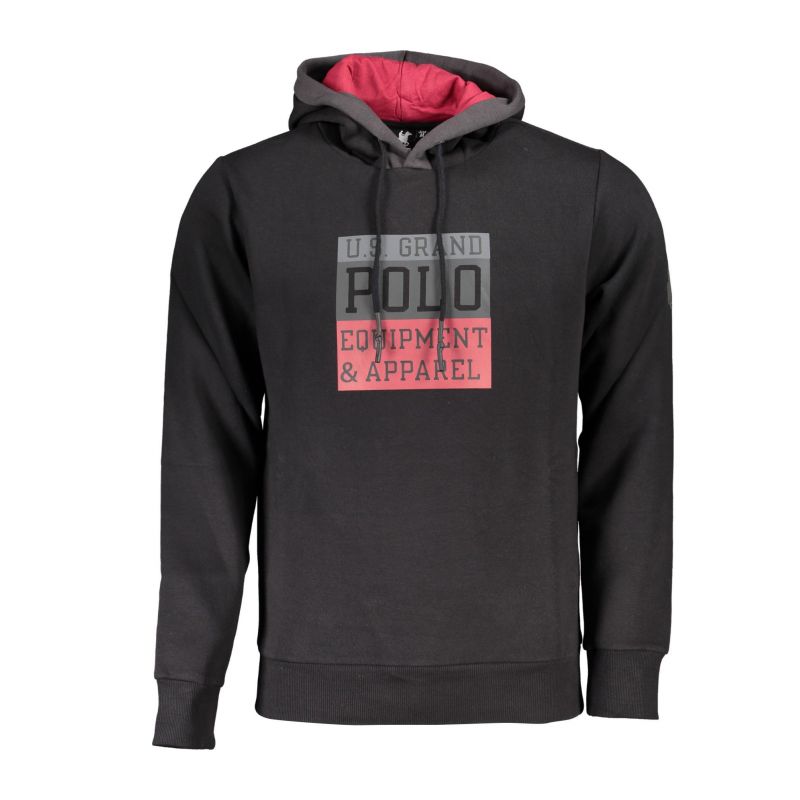 Мъжки черен суитшърт с цип us grand