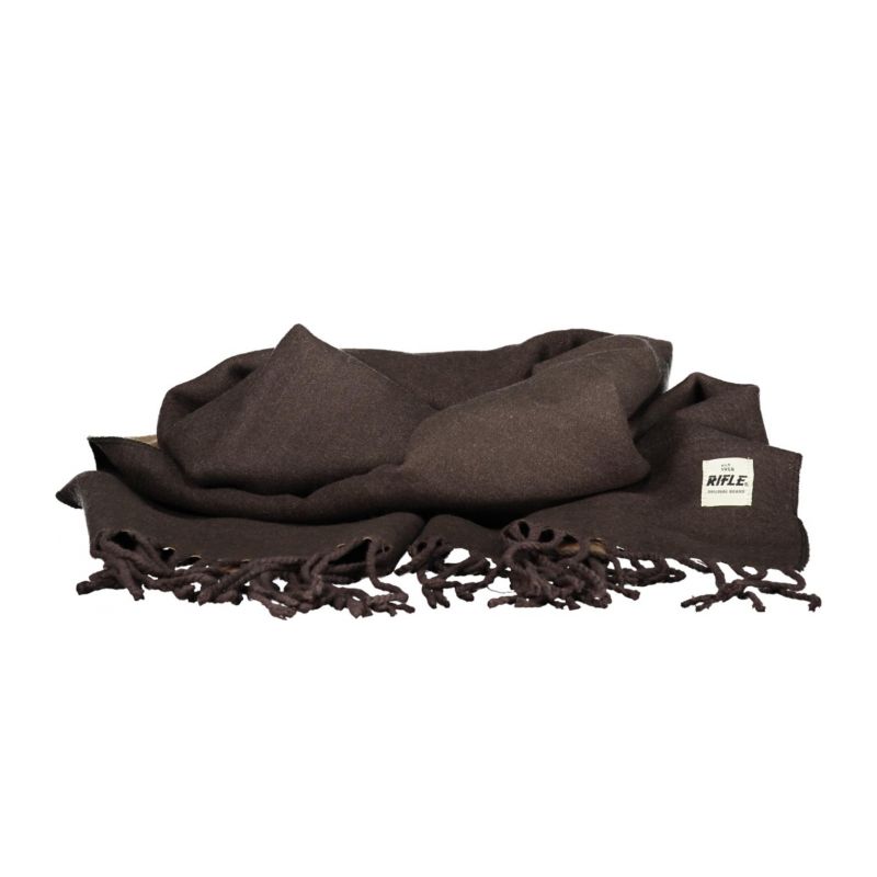 Мъжки кафяв шал с пушка