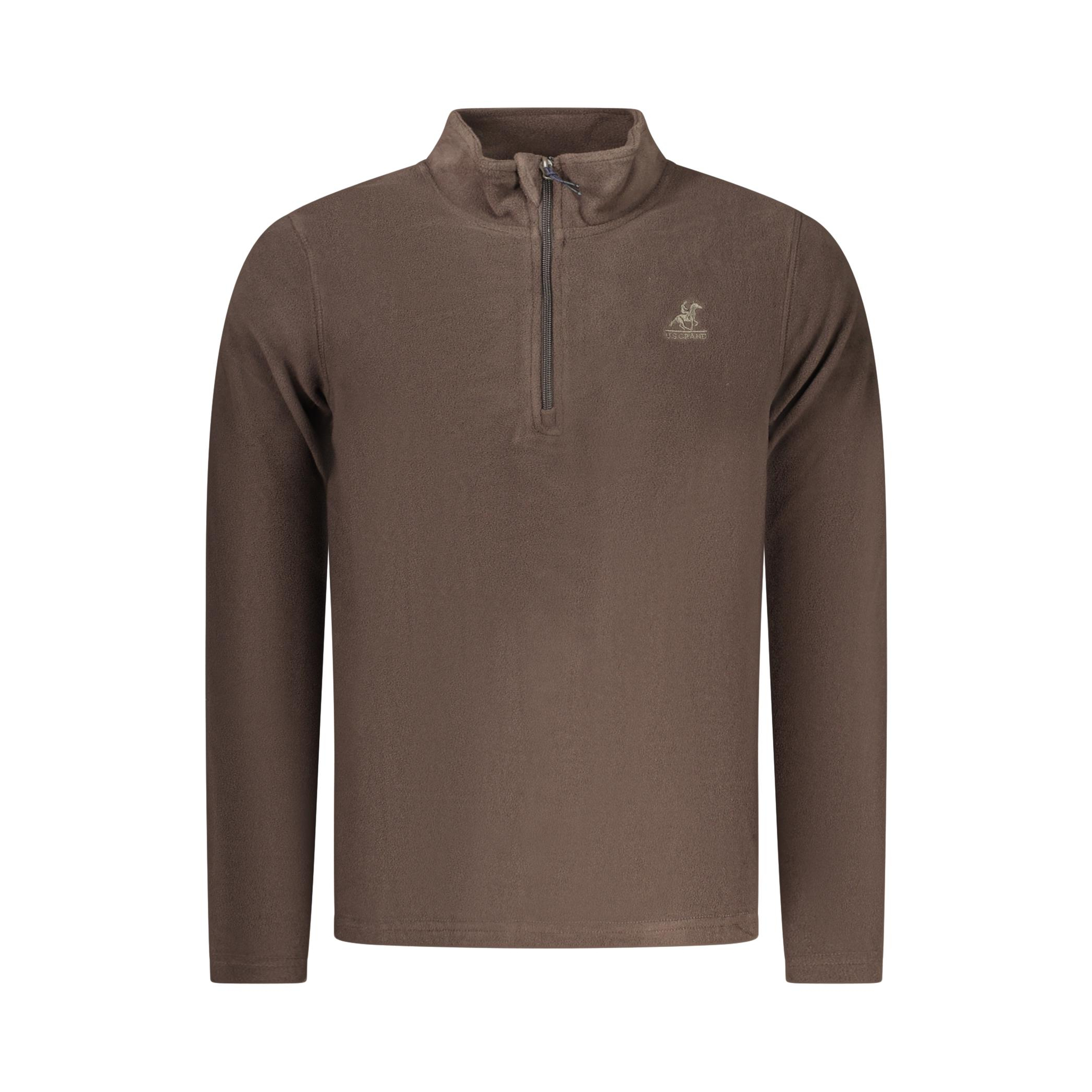 Снимка на Мъжки кафяв суитшърт с цип us grand U.S. GRAND