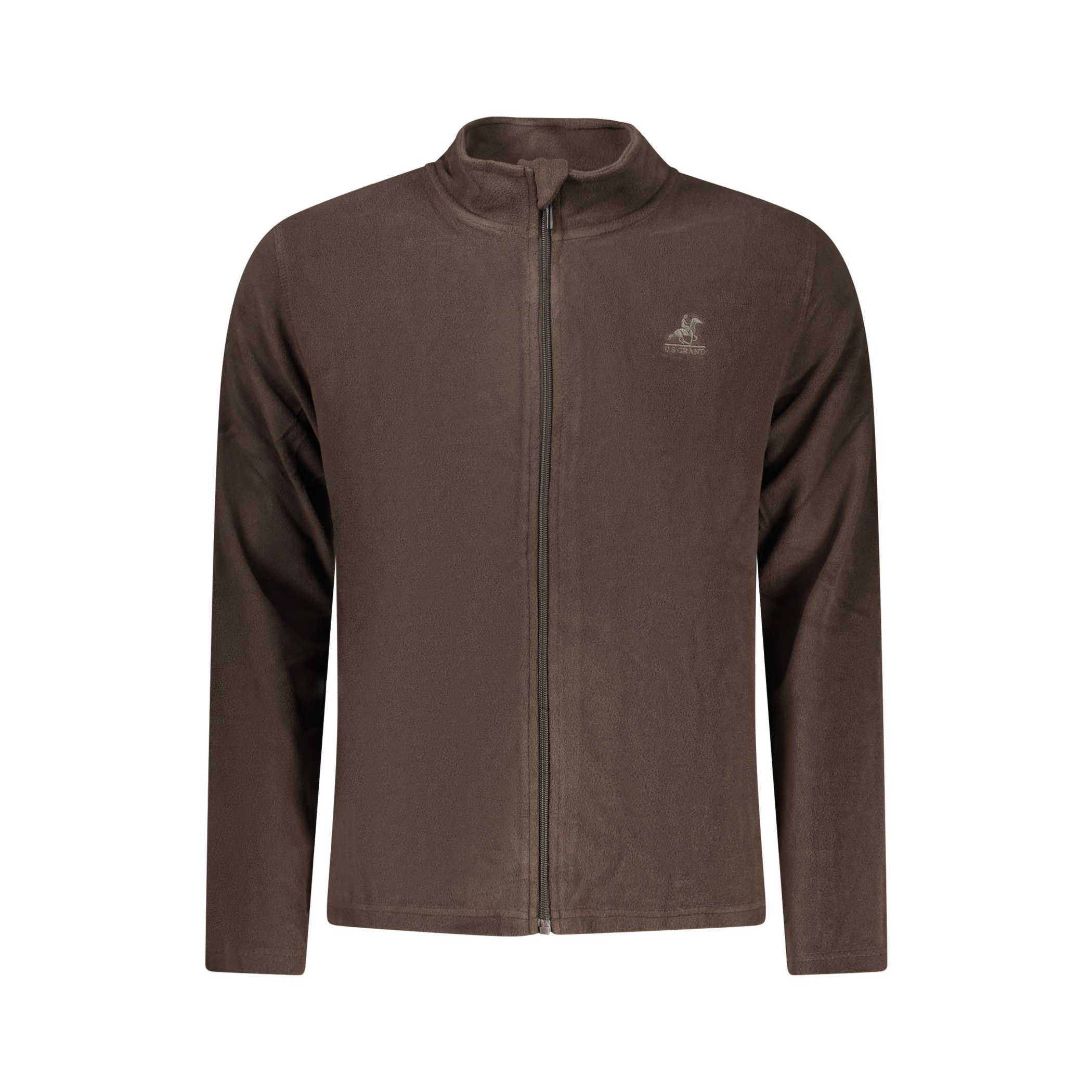 Снимка на Мъжки кафяв суитшърт с цип us grand U.S. GRAND