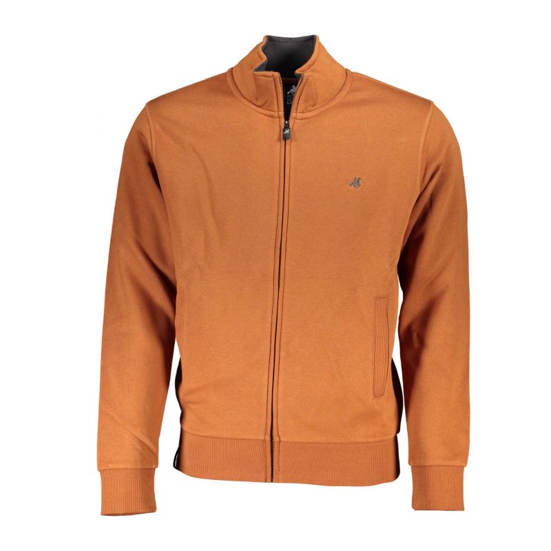 Мъжки кафяв суитшърт с цип us grand