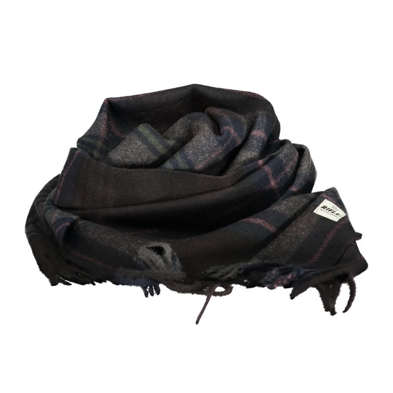 Мъжки шал с пушка, черен