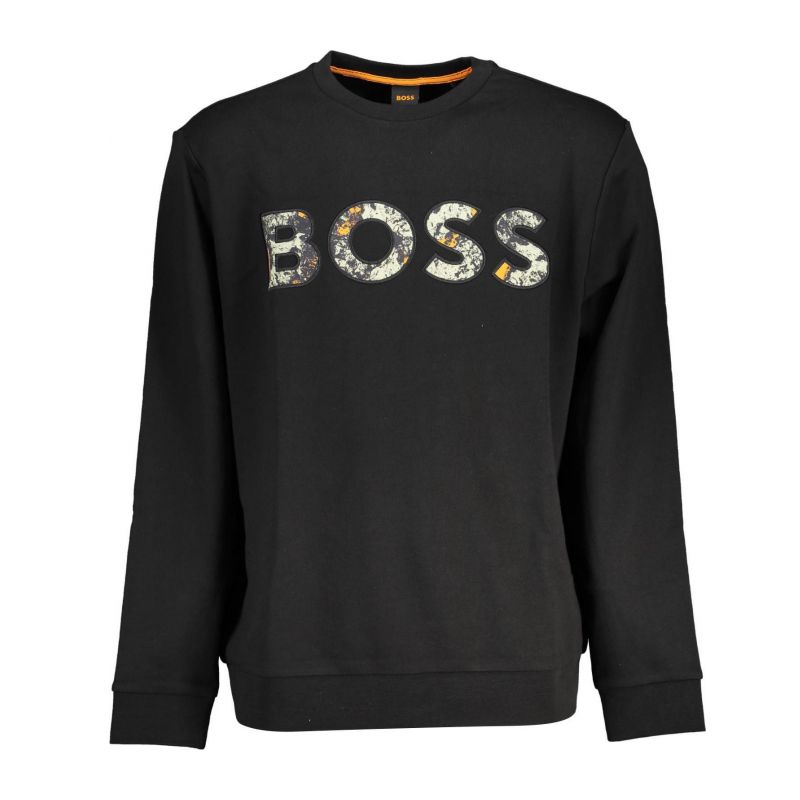 HUGO BOSS Мъжки суичър без цип цвят черен - OneMoreTrend